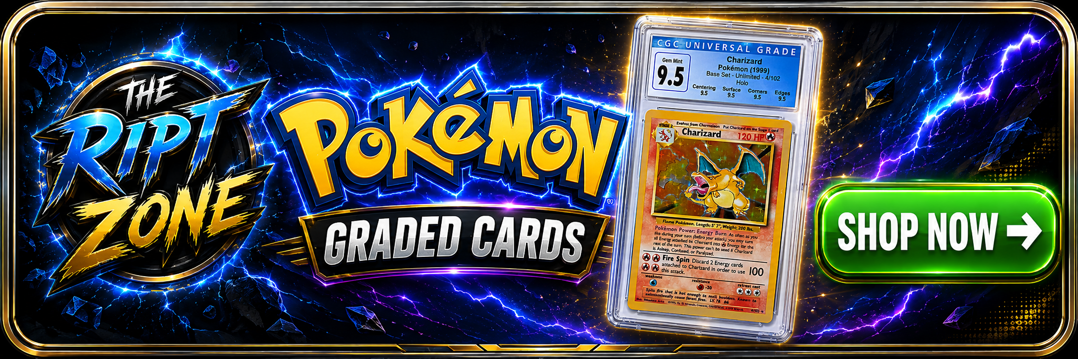 Shop graded Pokémon cards, including professionally graded vintage and modern collectibles at The Ript Zone