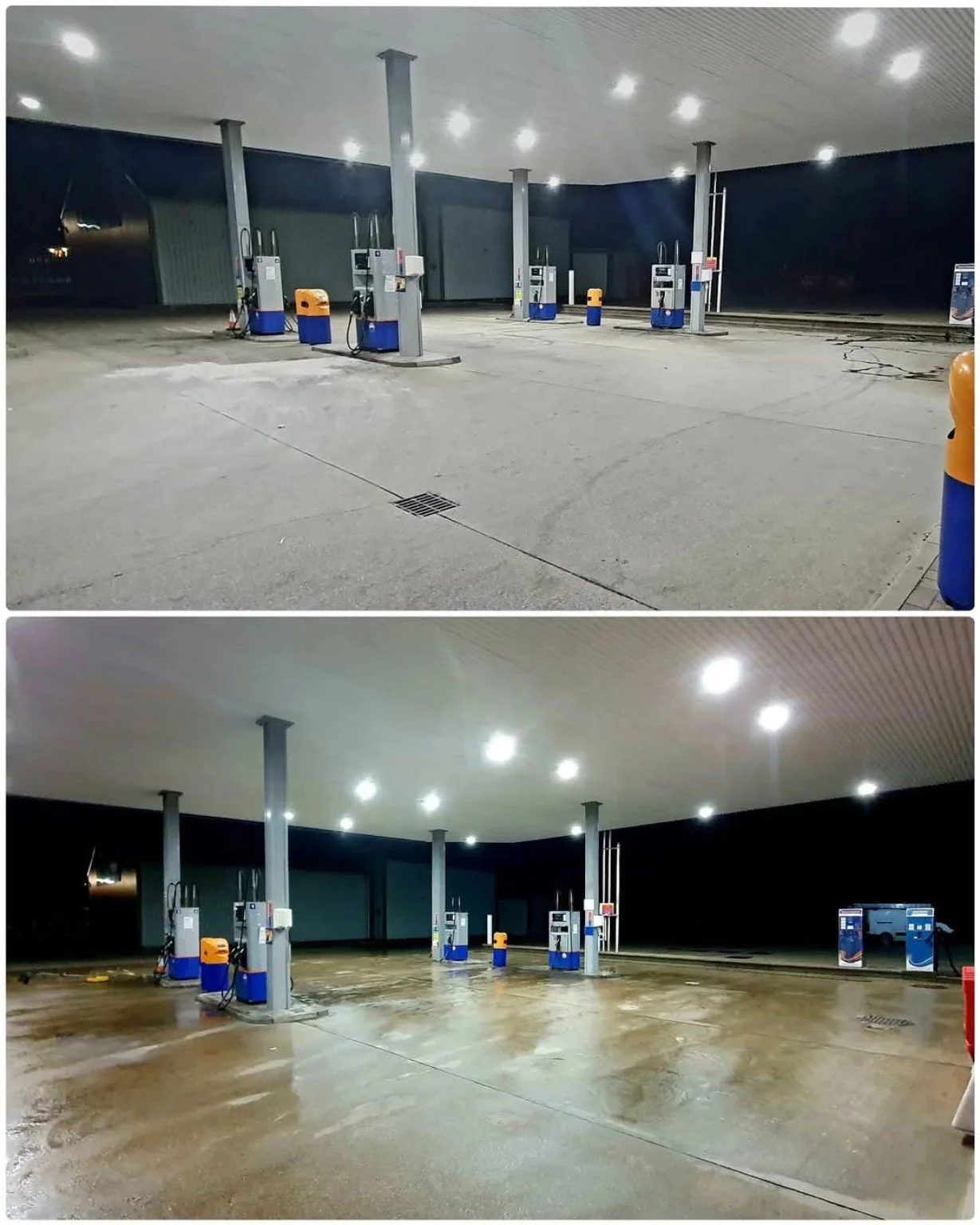 Petrol station forecourt cleaning in York and Yorkshire