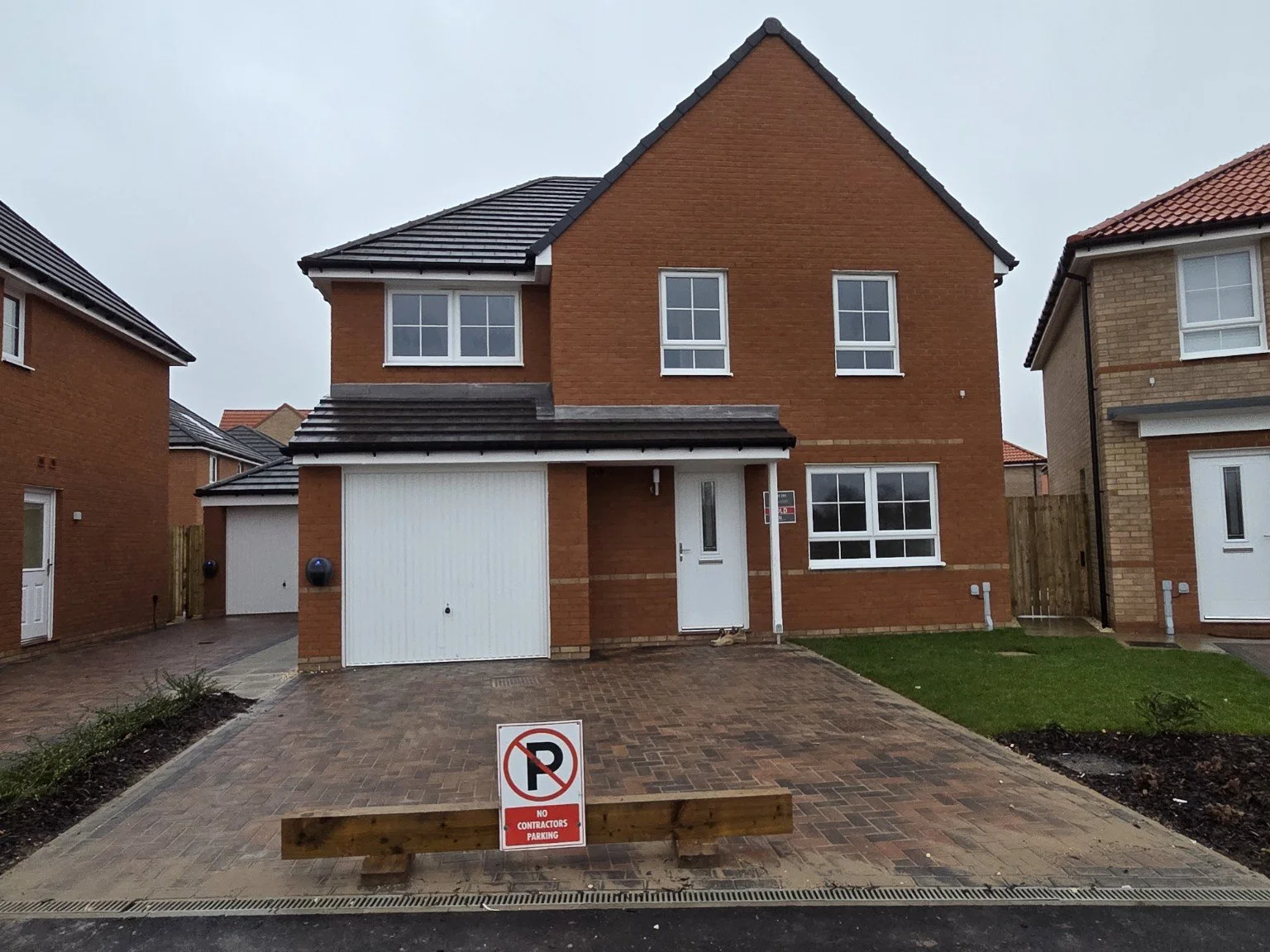 New-build brickwork cleaning on a development in Yorkshire