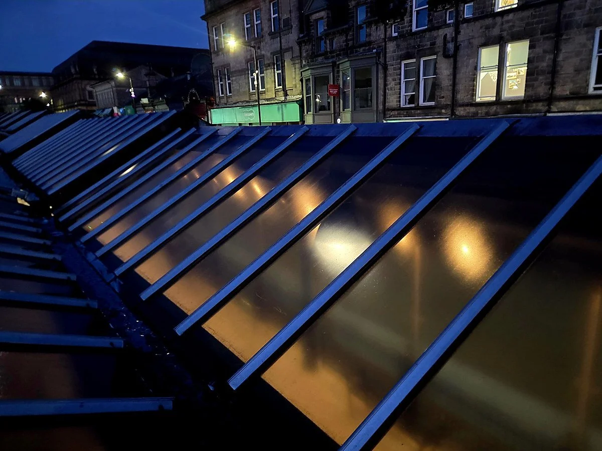 Water-fed pole cleaning of hard-to-reach windows and canopy glass in York