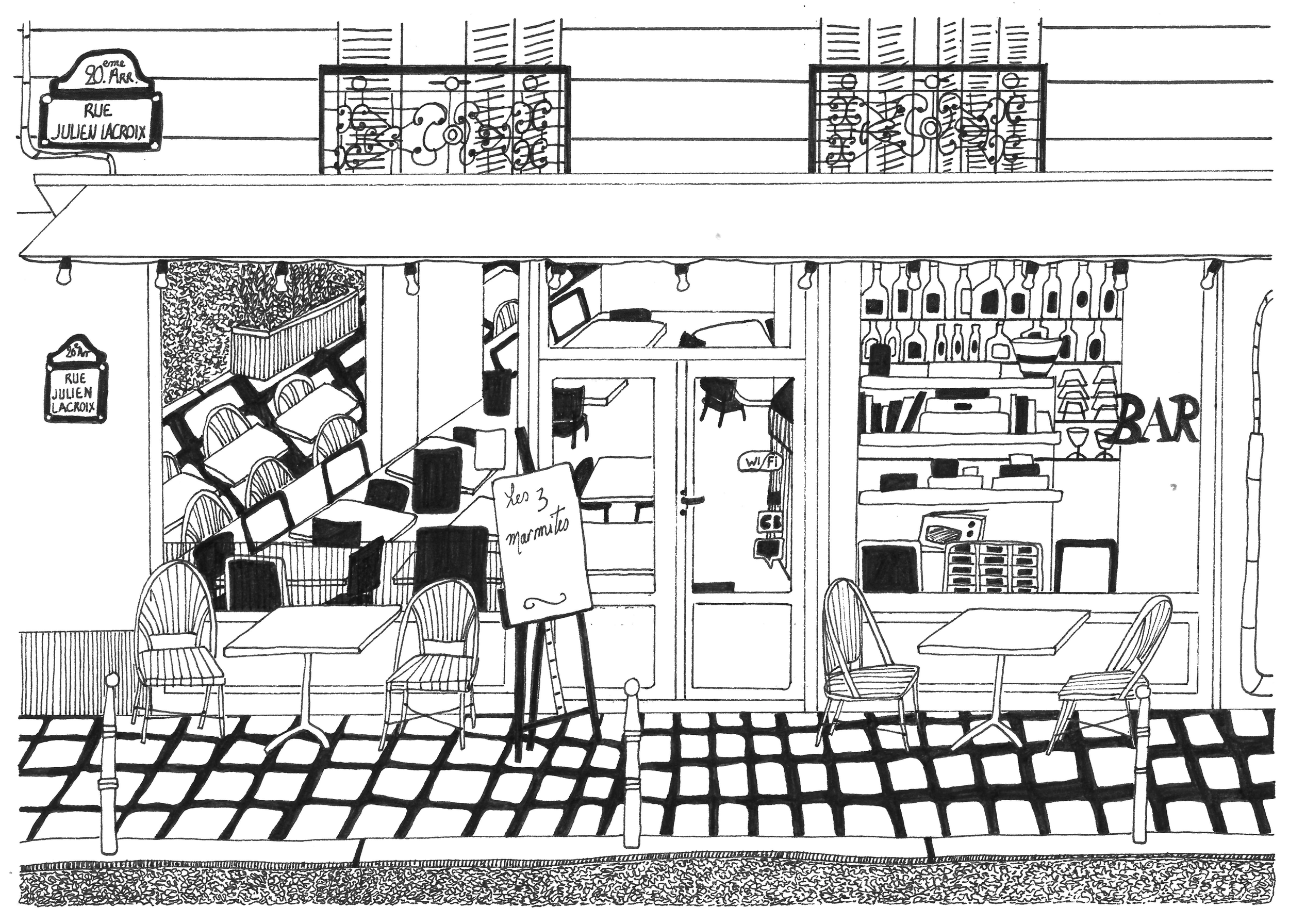 Les 3 marmites, 8 rue Julien Lacroix, 2022, Caroline Le Com