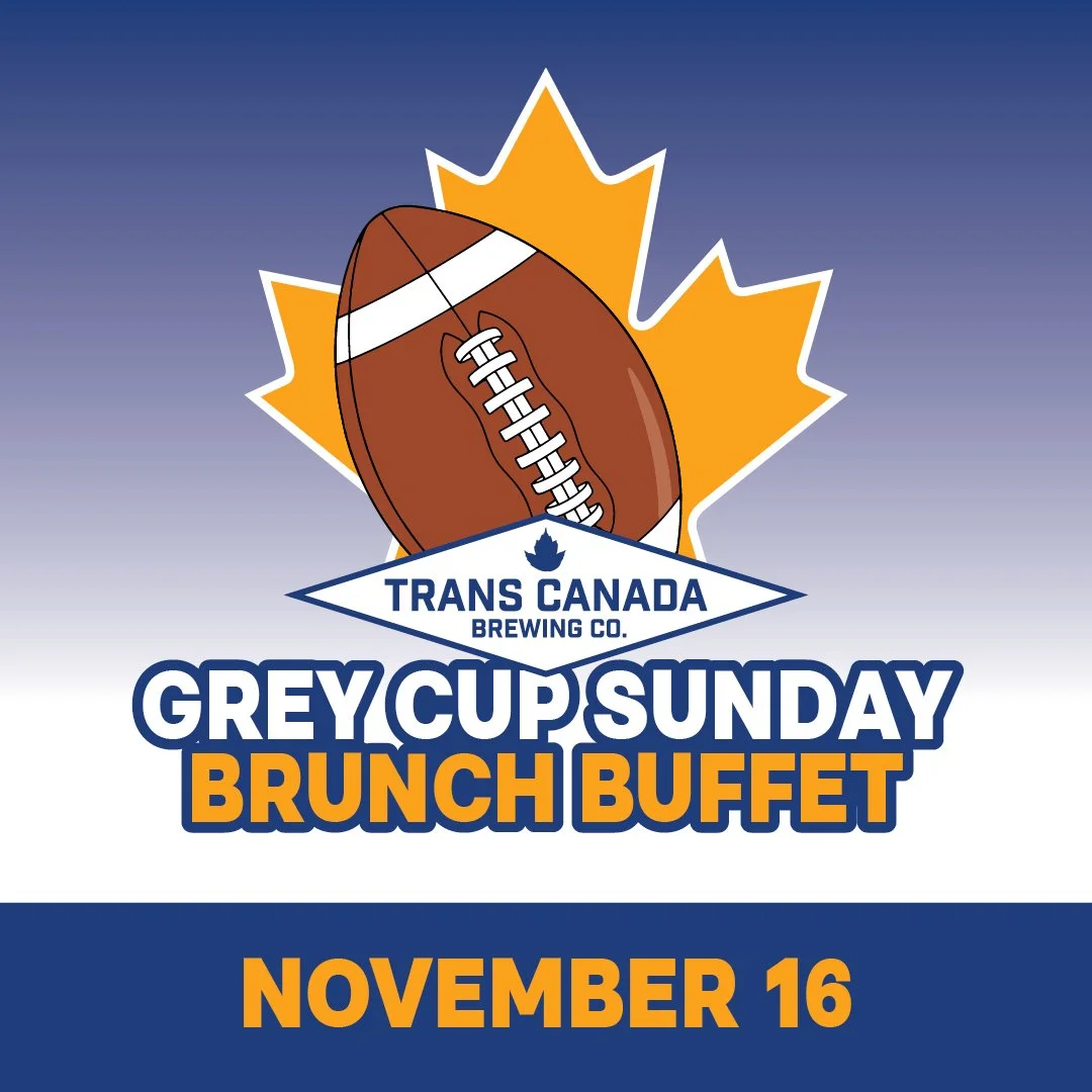 Celebrate the 112th Grey Cup with a pizza buffet and cold beers in our Taproom! 🏈🏆🍺

Enjoy gourmet pizzas, delicious shareables, your favourite brews on tap, and excitement filling the atmosphere. Don't miss out, get your tickets today on our webs