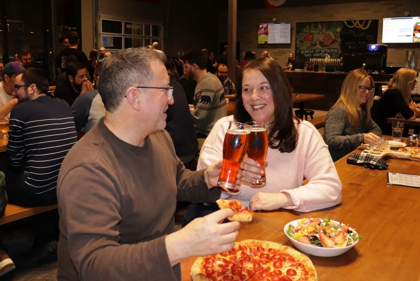 Roses are red, pepperoni is too,
Celebrate Valentine&rsquo;s Day at TCB, we&rsquo;ll make it special for you! 🍕❤️

Enjoy our Valentine&rsquo;s Day special:
Select a pizza, salad and two pints for $45 this Saturday, February 14th.
Dine in only, our T