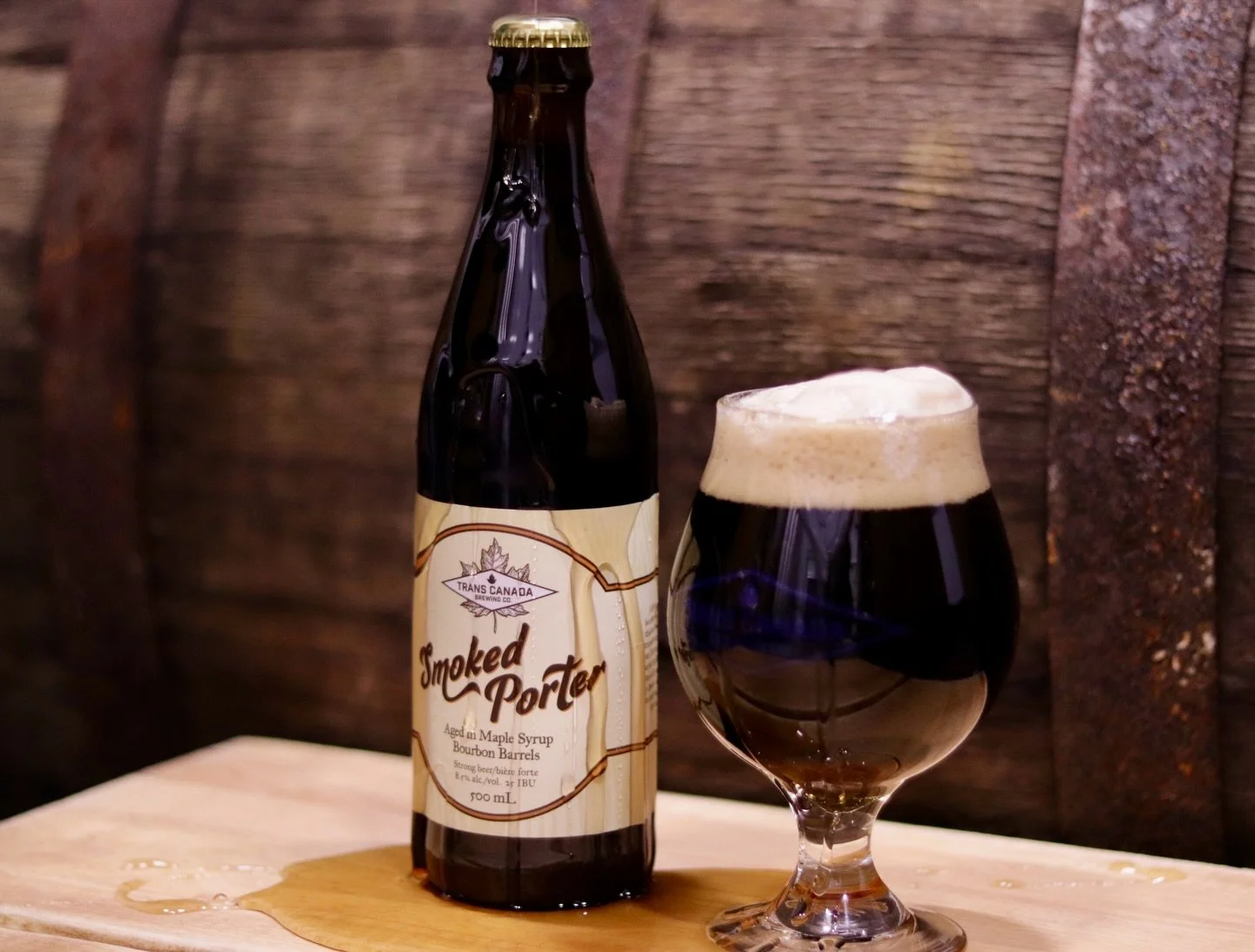 💨 Smoked Porter Aged in Maple Syrup Bourbon Barrels 🍁

Aged in maple syrup bourbon barrels, this beechwood smoked porter layers delicious sweetness with gentle smoke to create the perfect warming treat. 

Available for a limited time exclusively in