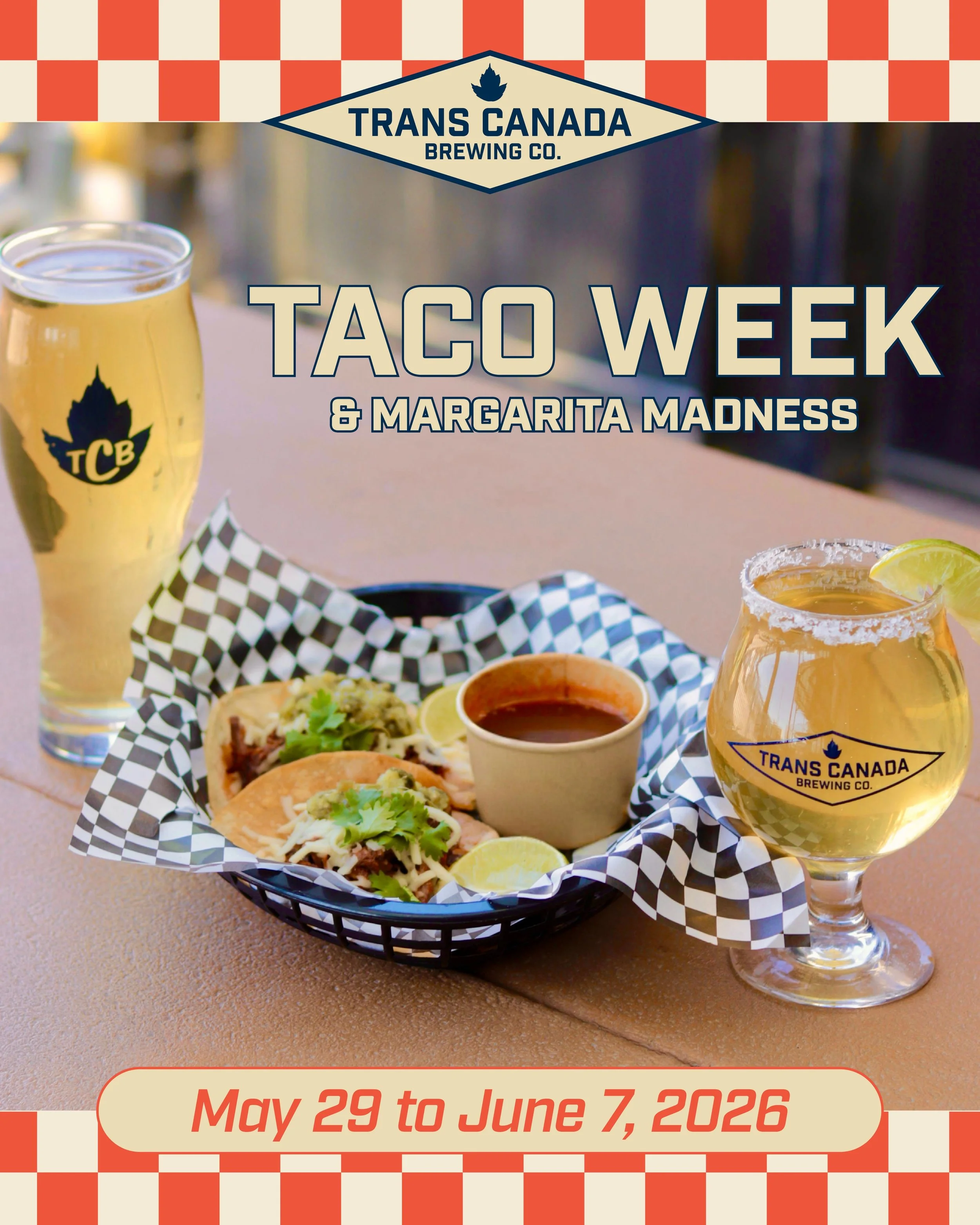 We are so excited to be participating in Taco Week &amp; Margarita Madness 2026!

Starting this Friday, May 29th to June 7th, we will be serving up flavours you won&rsquo;t want to miss 🤤 For only $14.99 (plus tax), enjoy two of our Beef Birria taco