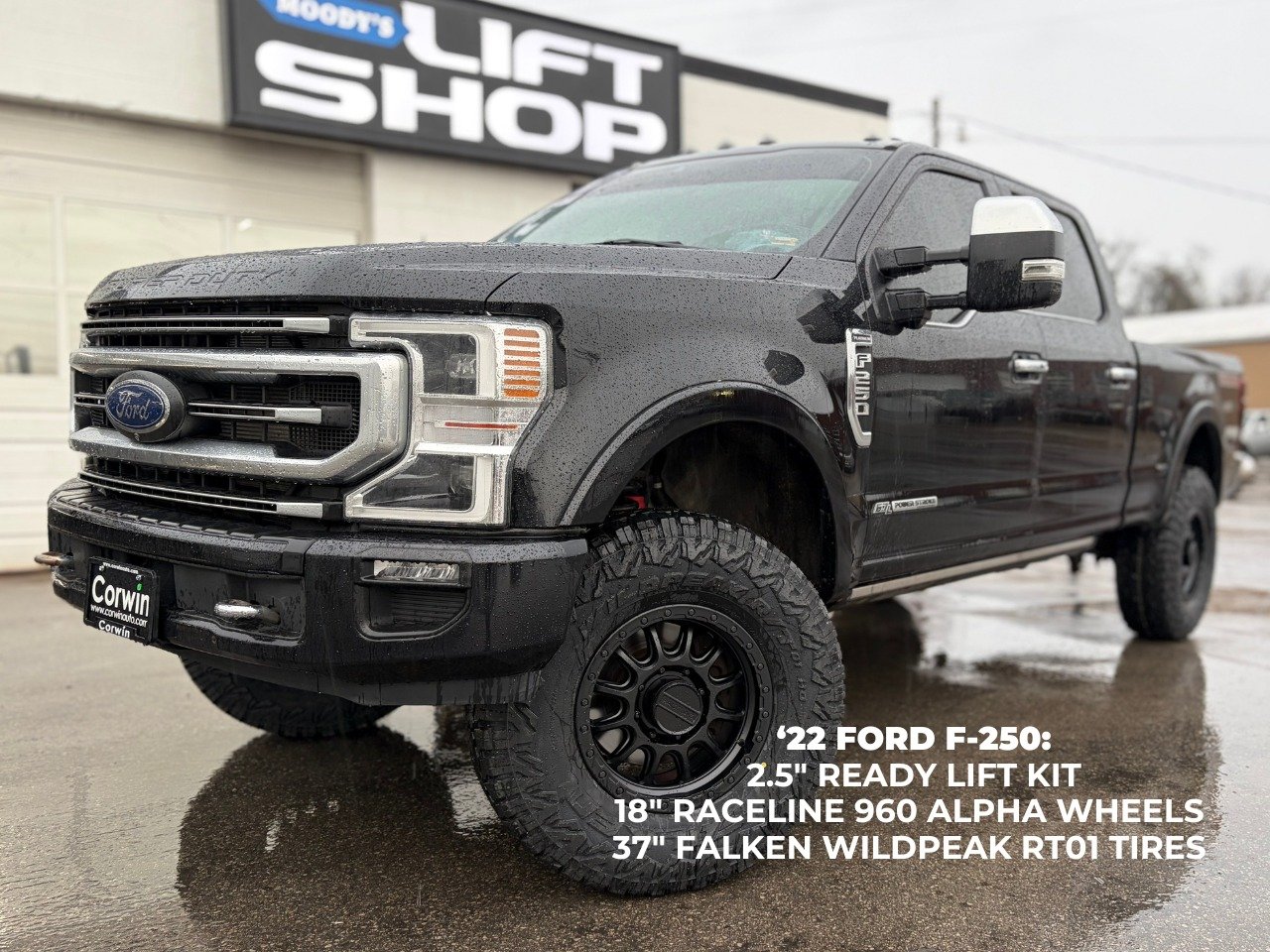 '22 Ford F-250 came in ready for an upgrade, and we delivered. ⚡

Here's what we installed:

- 2.5" Ready Lift Kit
- 18" Raceline 960 Alpha Wheels
- 37" Falken Wildpeak RT01 Tires

Ready to transform your ride? Contact us at the link i
