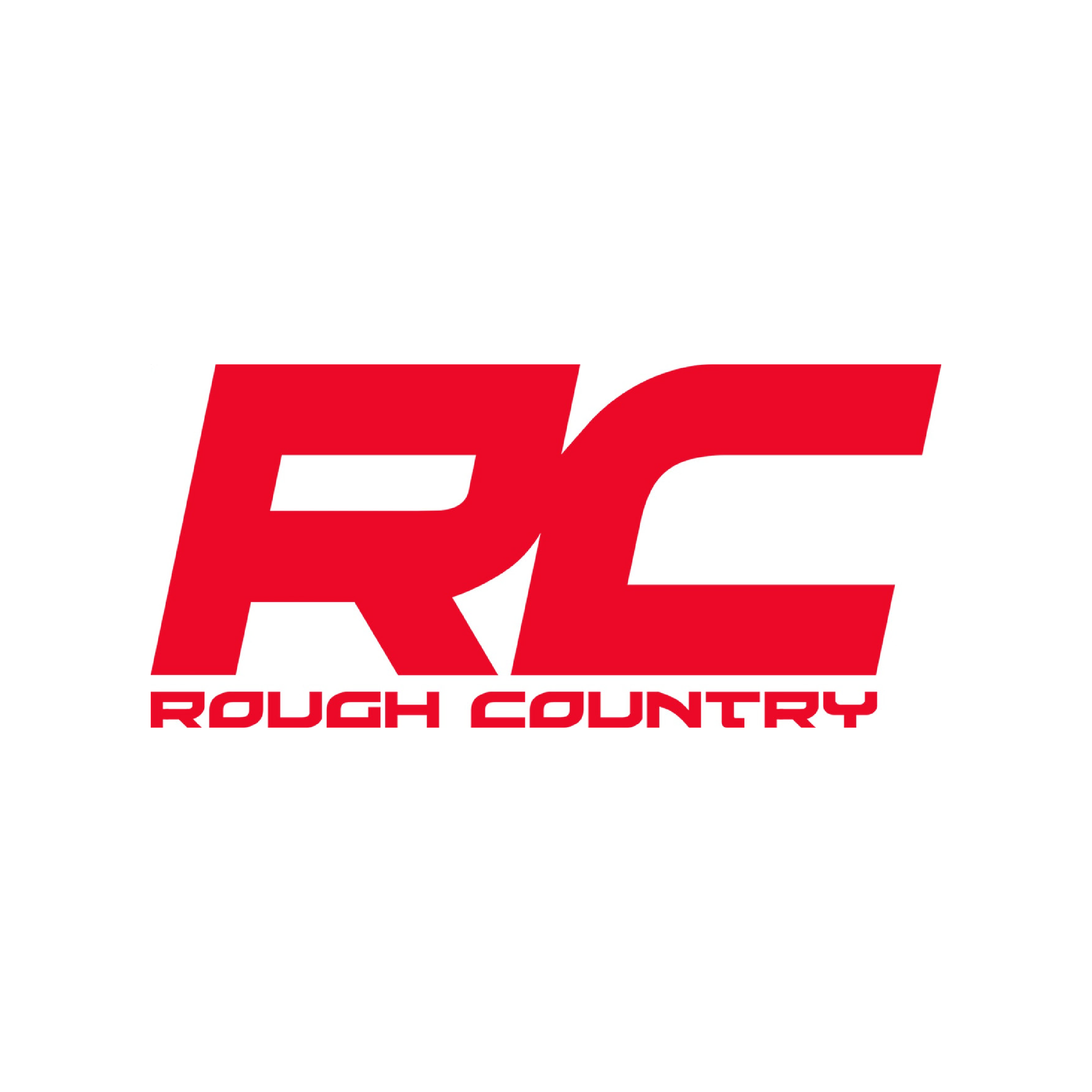 Red and white logo with large stylized letters 'RC' and the words 'Rough Country' beneath.
