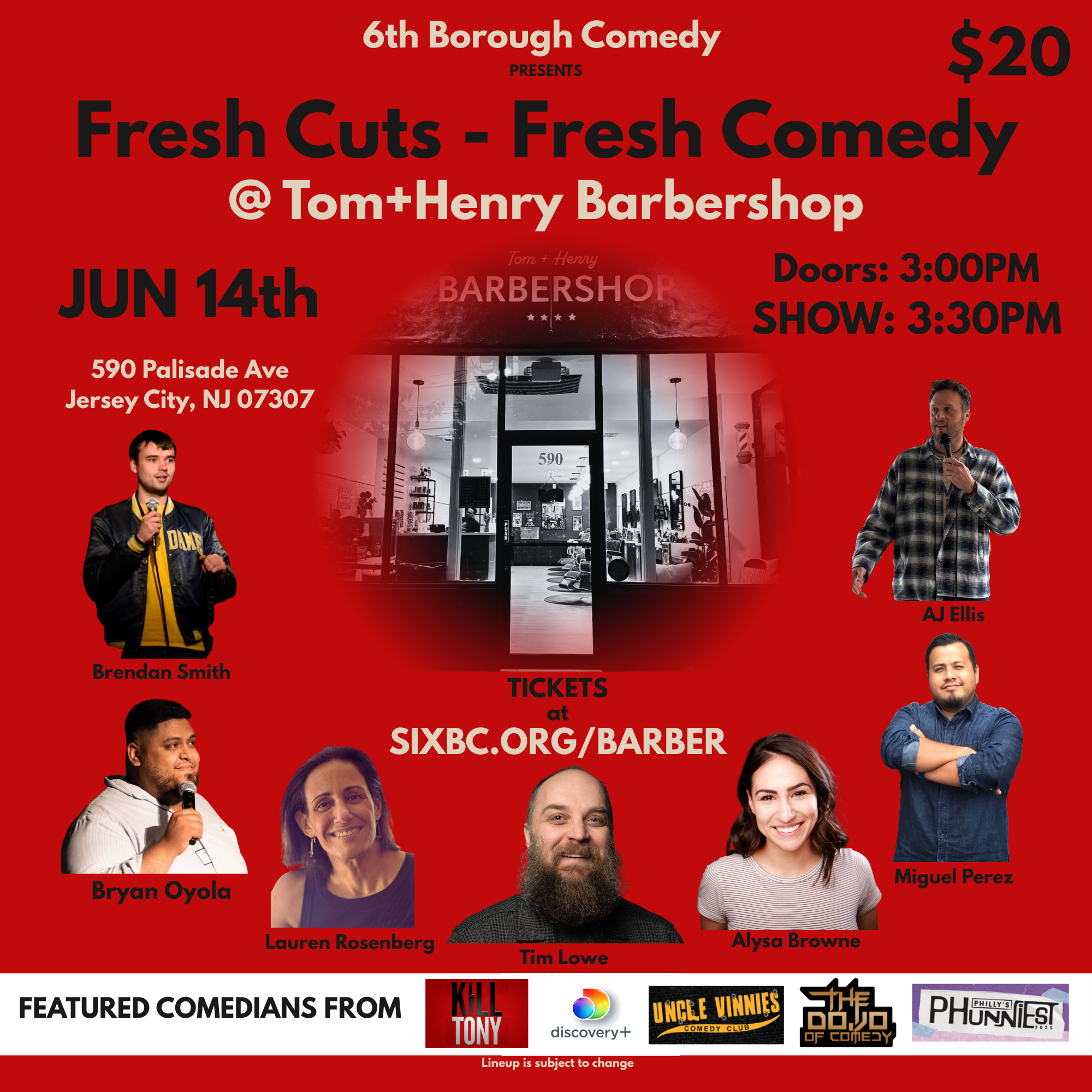 Fresh Cuts. Fresh Comedy - SOLD OUT