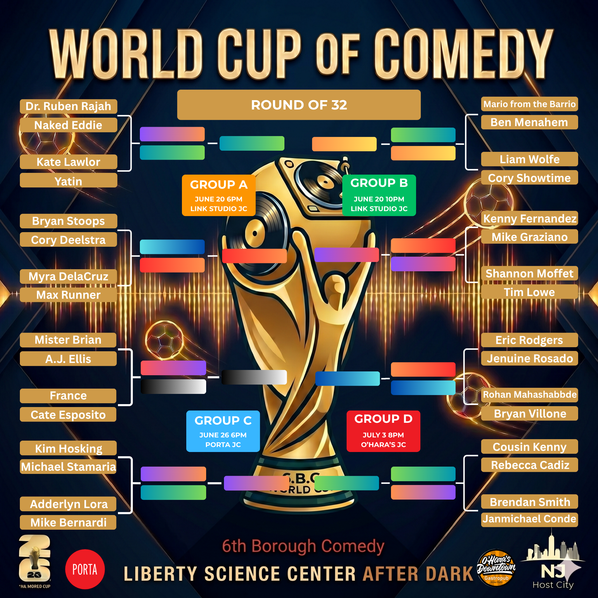 World Cup of Comedy Group Stage Shows — 6th Borough Comedy