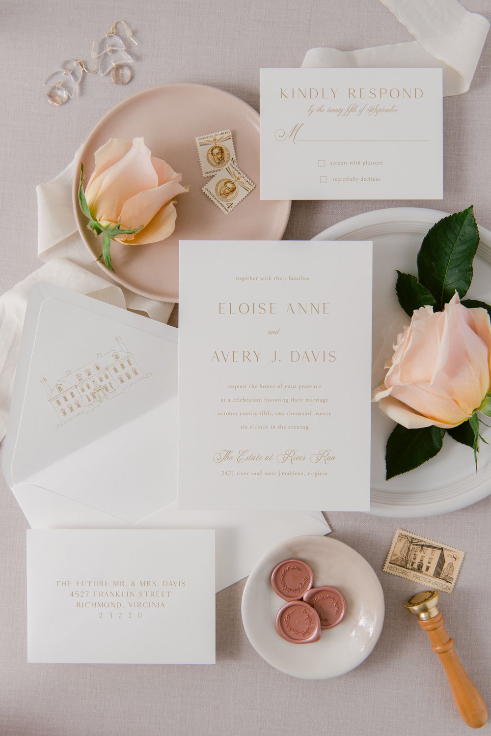 Avery Four-Piece Suite, Wedding Invitation