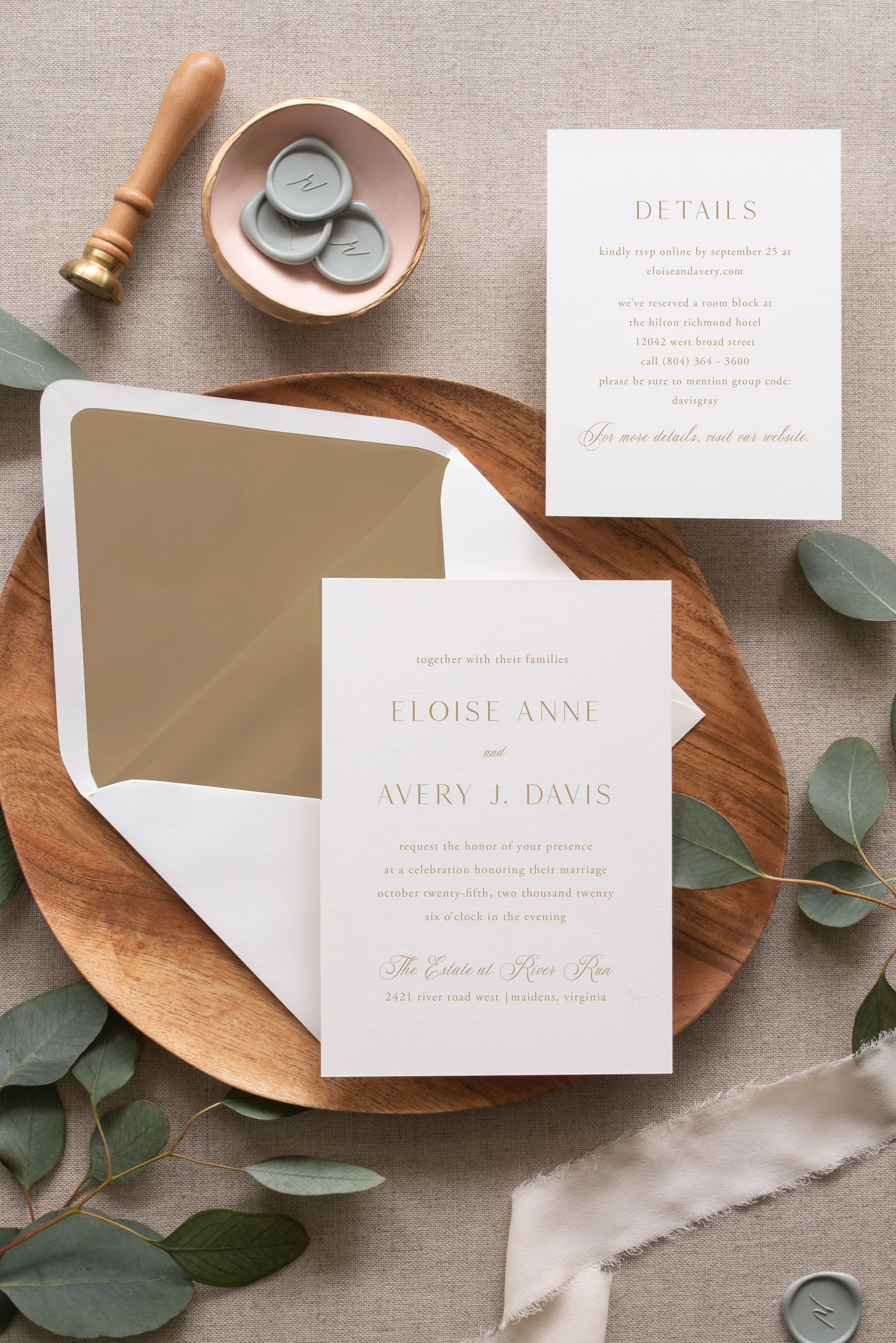 Avery Invitation Suite | Wedding Day Paper | Wedding Stationery ...