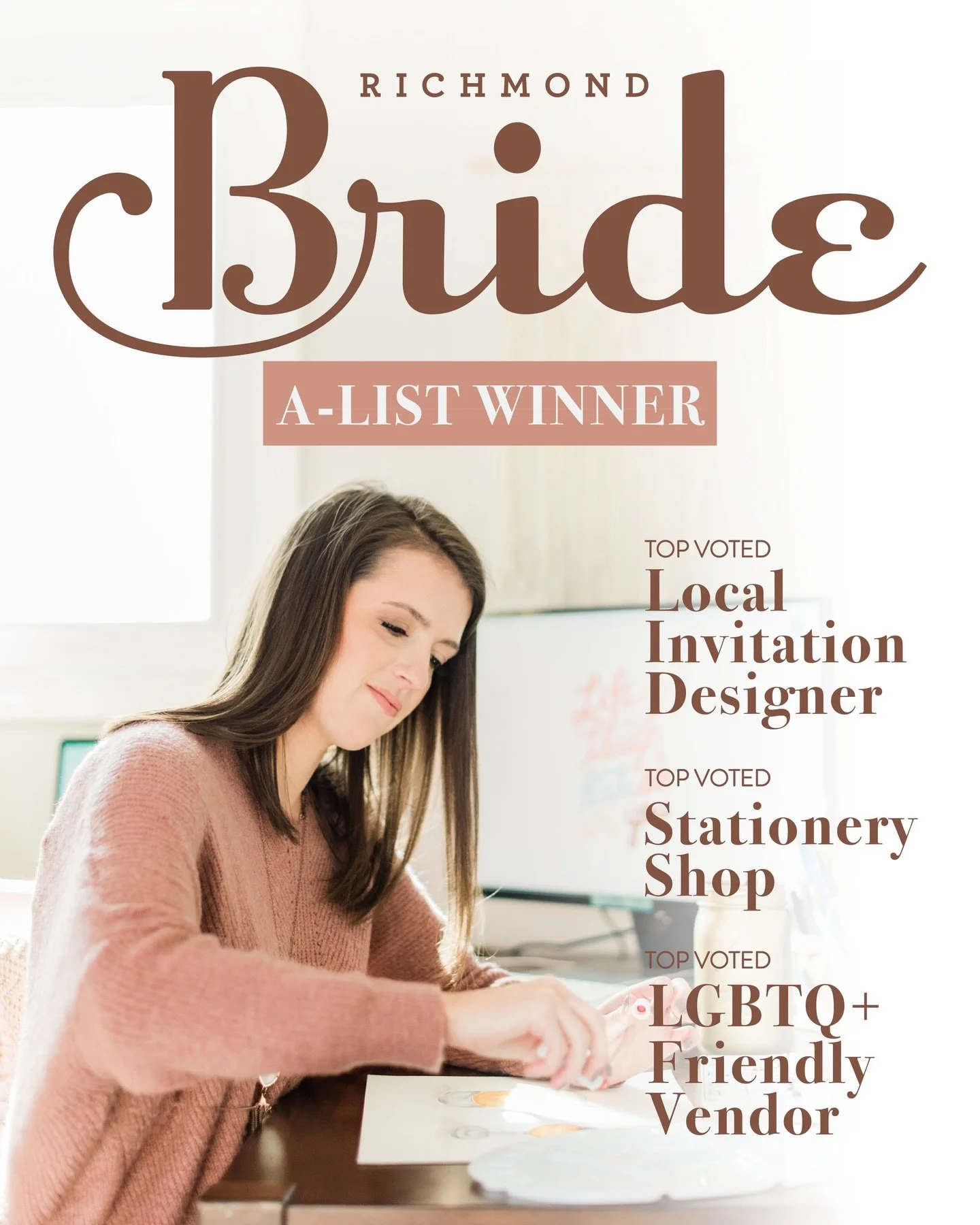 Pinch me moment ✨

Reverie Paper Co. took home three Richmond Bride A-List awards:
&bull; Top Local Invitation Designer
&bull; Top Stationery Shop
&bull; Top LGBTQ+ Friendly Vendor

I&rsquo;m especially honored to be recognized as a Top LGBTQ+ Friend