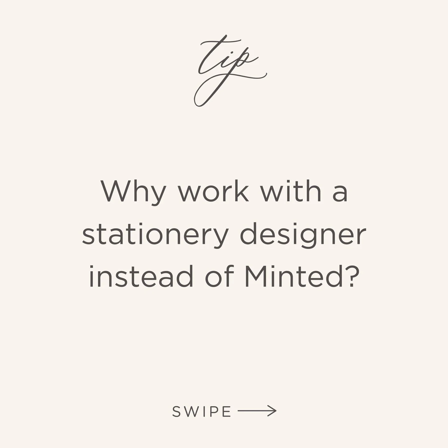 ✨ Why work with a stationery designer instead of a big-box site? ✨⁣
⁣
Working with an actual designer means having a guide through every step&mdash;from wording and etiquette to paper selection, printing methods, and timelines. It means quality contr