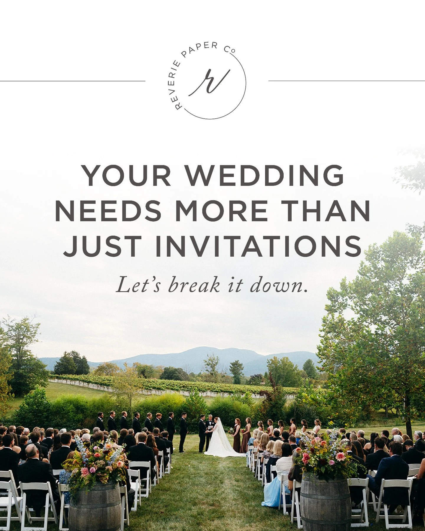 Your wedding paper doesn&rsquo;t stop at the mailbox. ✨

Invitations set the tone &mdash; but your day-of details carry the experience from ceremony to last call.

Bar menus keep lines moving.
Signature cocktail signs add personality.
Seating charts 