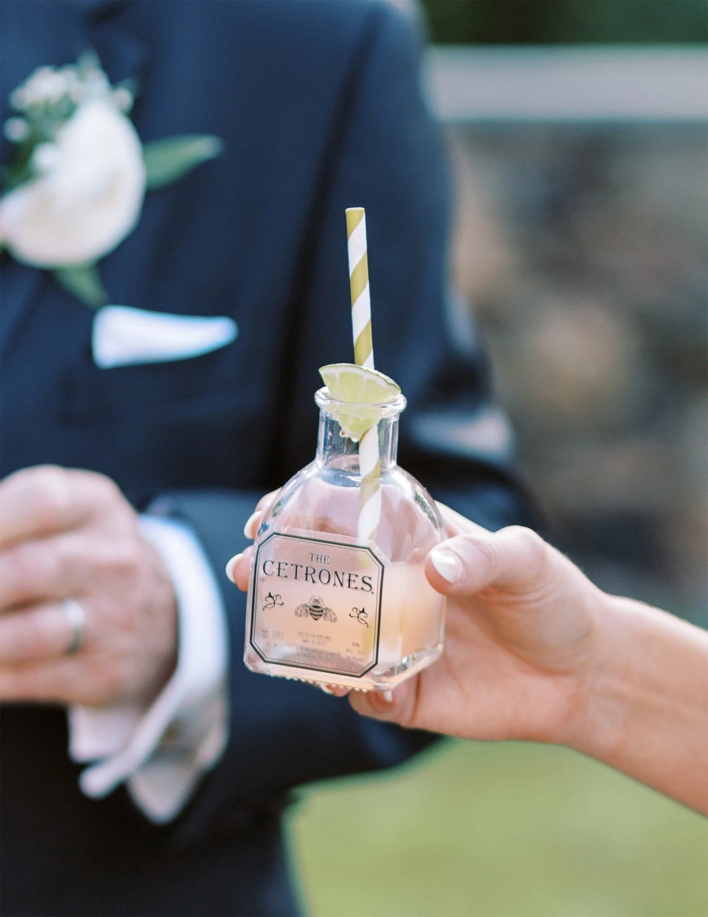 Shaking things up for the Cetrones 🥂✨

Mini Patr&oacute;n, major personality. Custom labeled and ready to celebrate the start of forever. From &ldquo;his &amp; hers&rdquo; to ours, these little cocktails are doing the most on World Cocktail Day 🍋💍