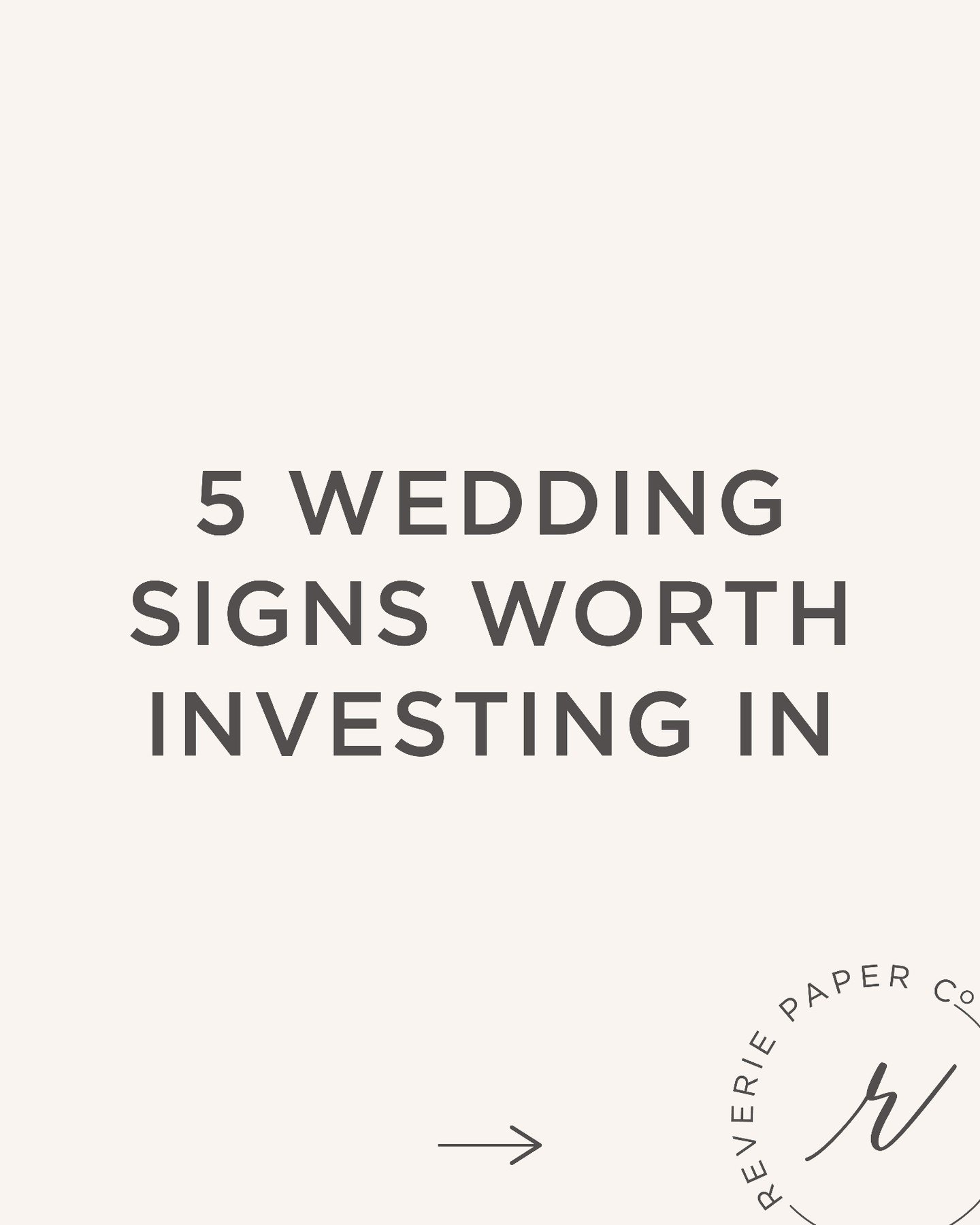 Not all wedding signage is created equal. 🤍

If you're deciding where to invest your wedding budget, these are the five signs I recommend to nearly every couple, not just because they're beautiful, but because they make your wedding day run more smo