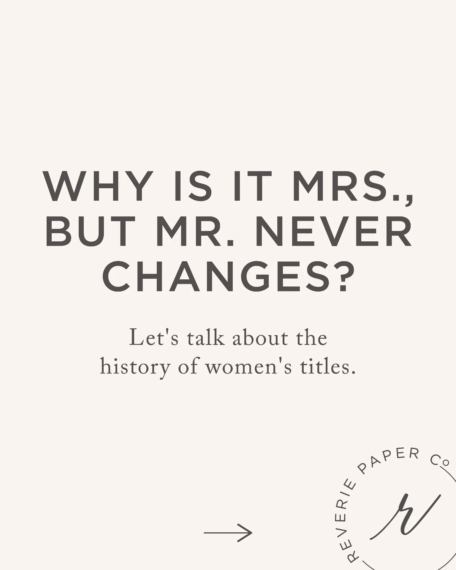 I love when wedding stationery opens the door to conversations about etiquette and history.
⠀⠀⠀⠀⠀⠀⠀⠀⠀
One question I hear often is whether someone should be addressed as **Mrs.** or **Ms.**. Like so many etiquette traditions, the answer is more inter