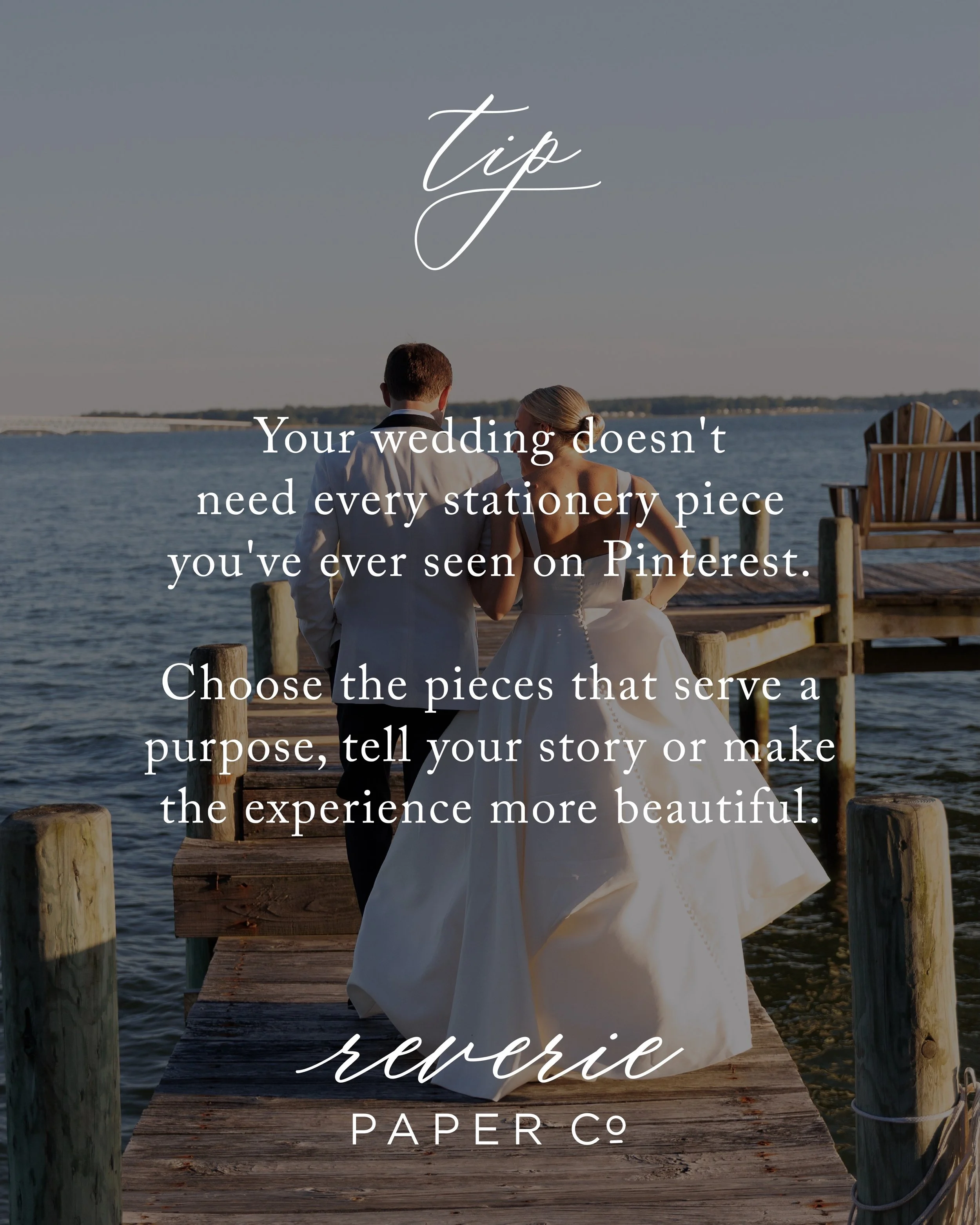 You do not need every wedding stationery piece you&rsquo;ve ever saved on Pinterest. 🤍

The best wedding paper isn&rsquo;t about having more. It&rsquo;s about choosing the pieces that make sense for your celebration, help your guests along the way a