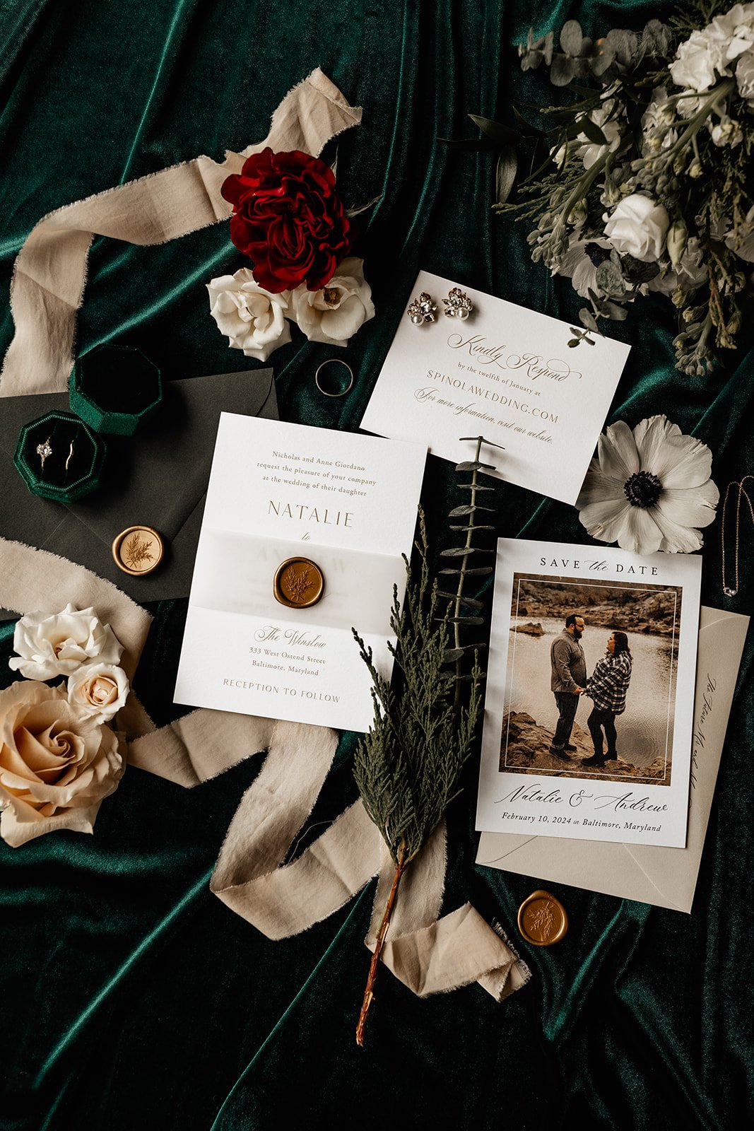 Seeing the Avery Collection come to life for Natalie + Andrew&rsquo;s February wedding in Baltimore. 🤍

From their save the date and invitation suite to the details that welcomed guests on the wedding day, every piece carried the same romantic, time