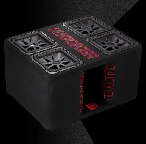 Kicker 4 12" subwoofer box. Kicker calls it the quadbox