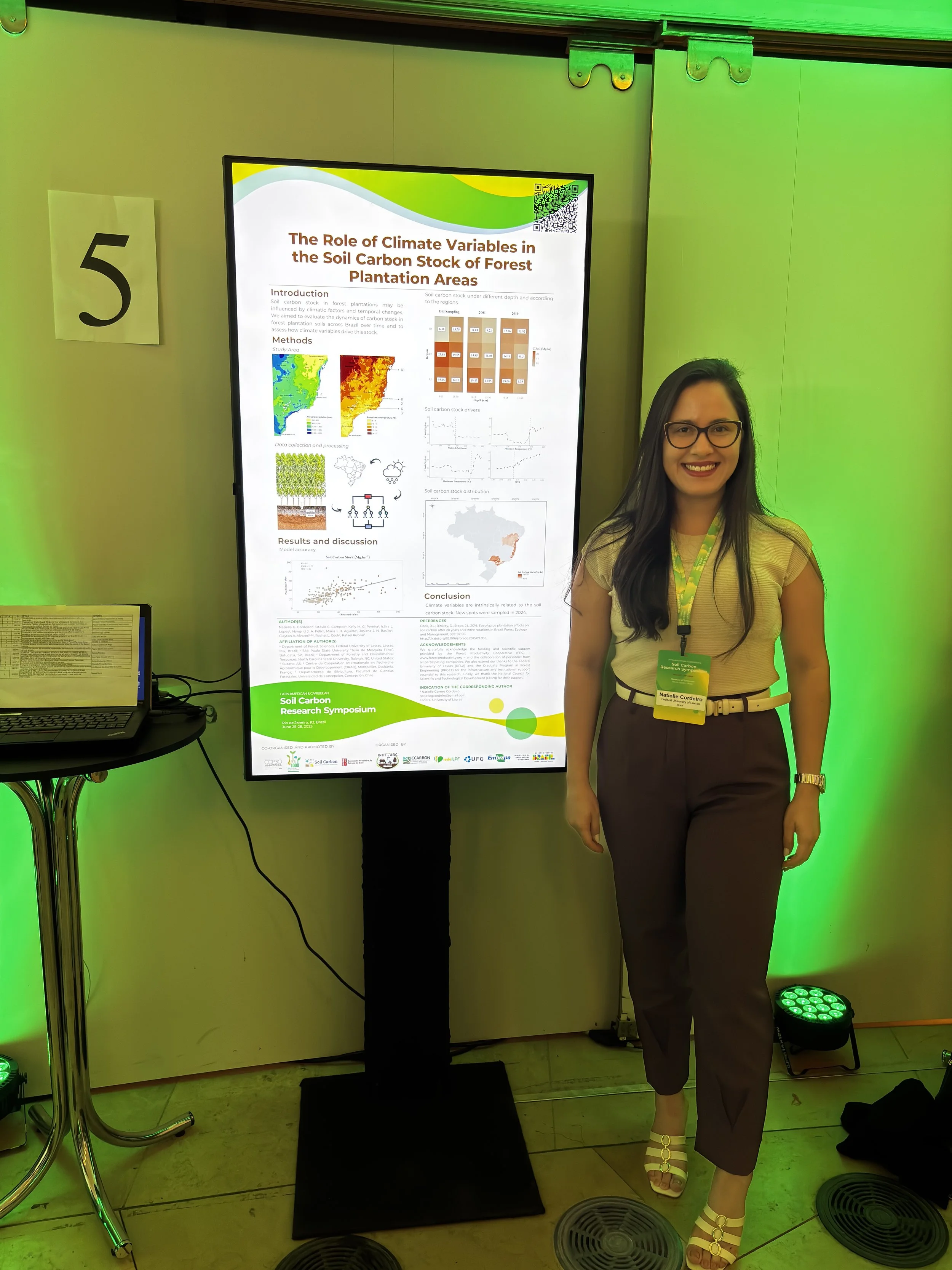Natielle Cordeiro at the the Latin American & Caribbean Soil Carbon Research Symposium