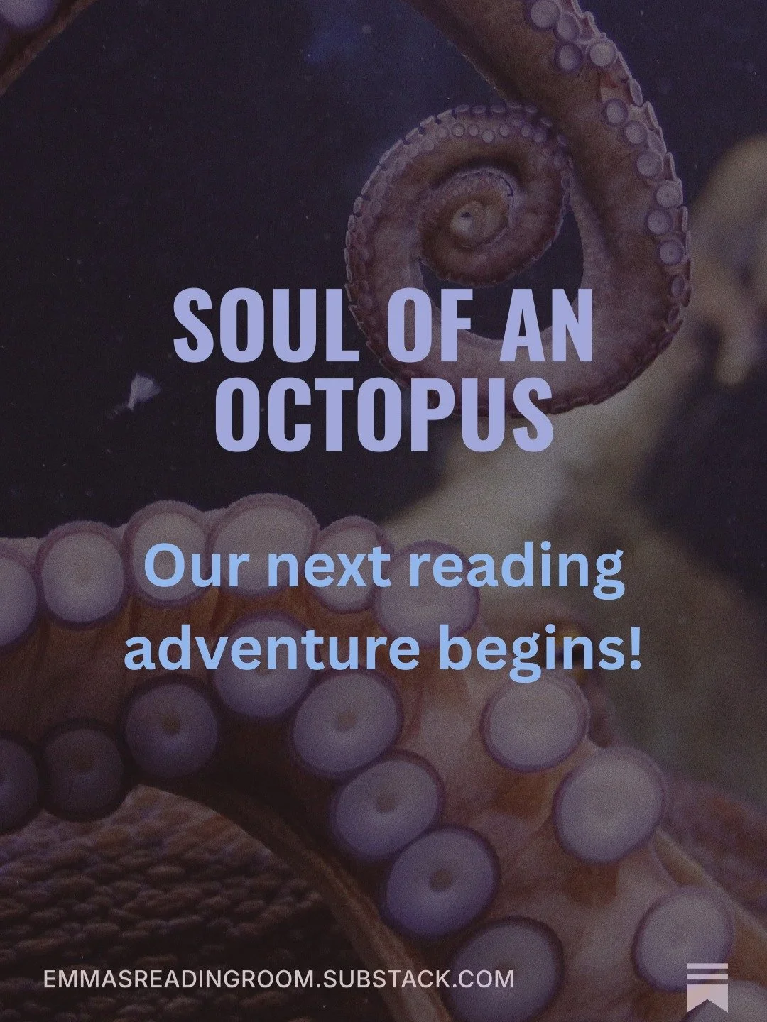 Our next book is&hellip; drum roll&hellip; The Soul of an Octopus: A Surprising Exploration into the Wonder of Consciousness by Sy Montgomery!

Sy Montgomery is about to take us somewhere completely unexpected: into the world of the octopus.

In Soul