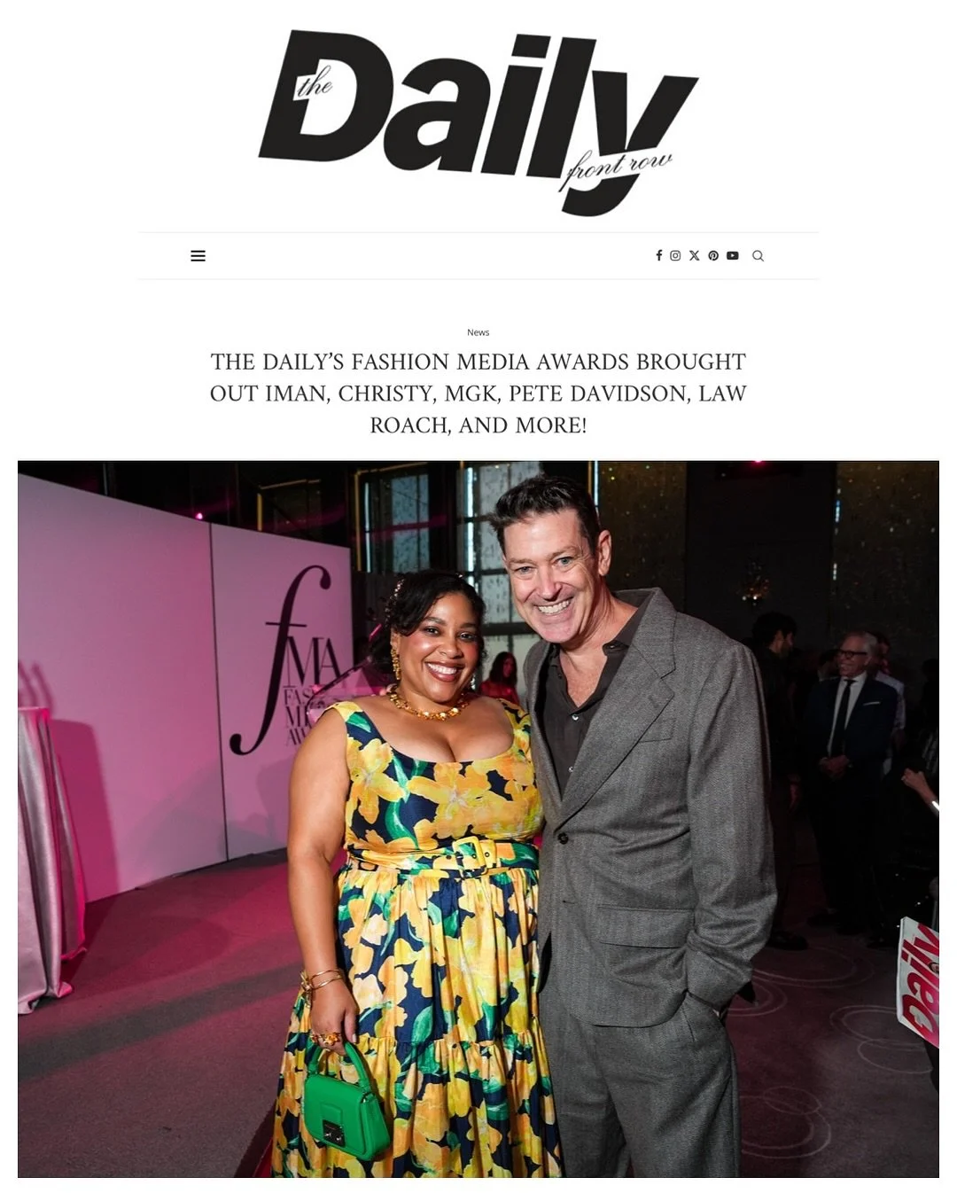 Flashback to an unforgettable night with my @dailyfrontrow family, celebrating Art, Fashion and community for the Daily&rsquo;s Fashion Media Awards at the beautiful and iconic @rainbowroomnyc ✨🥂 Thank you so much @eddie2275 🌹 

#petedavidson #lawr