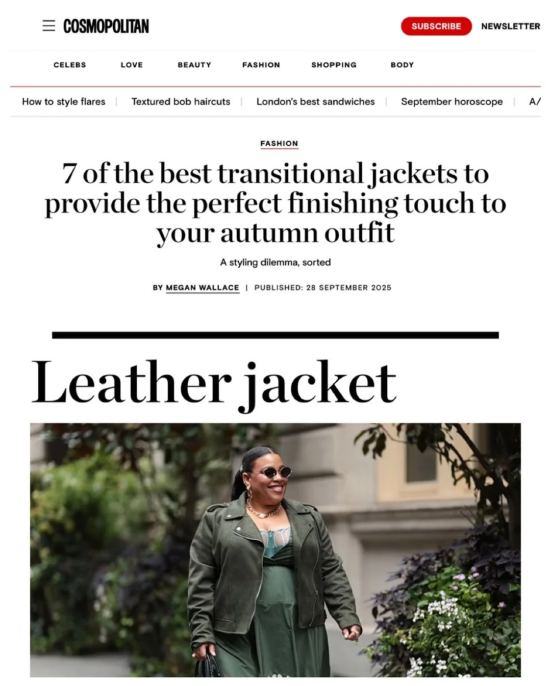 &ldquo;7 of the best transitional jackets to provide the perfect finishing touch to your autumn outfit
A styling dilemma, sorted&rdquo;

BY MEGAN WALLACE @meganhwallace 

Thanks @cosmopolitan for the feature!

https://www.cosmopolitan.com/uk/fashion/