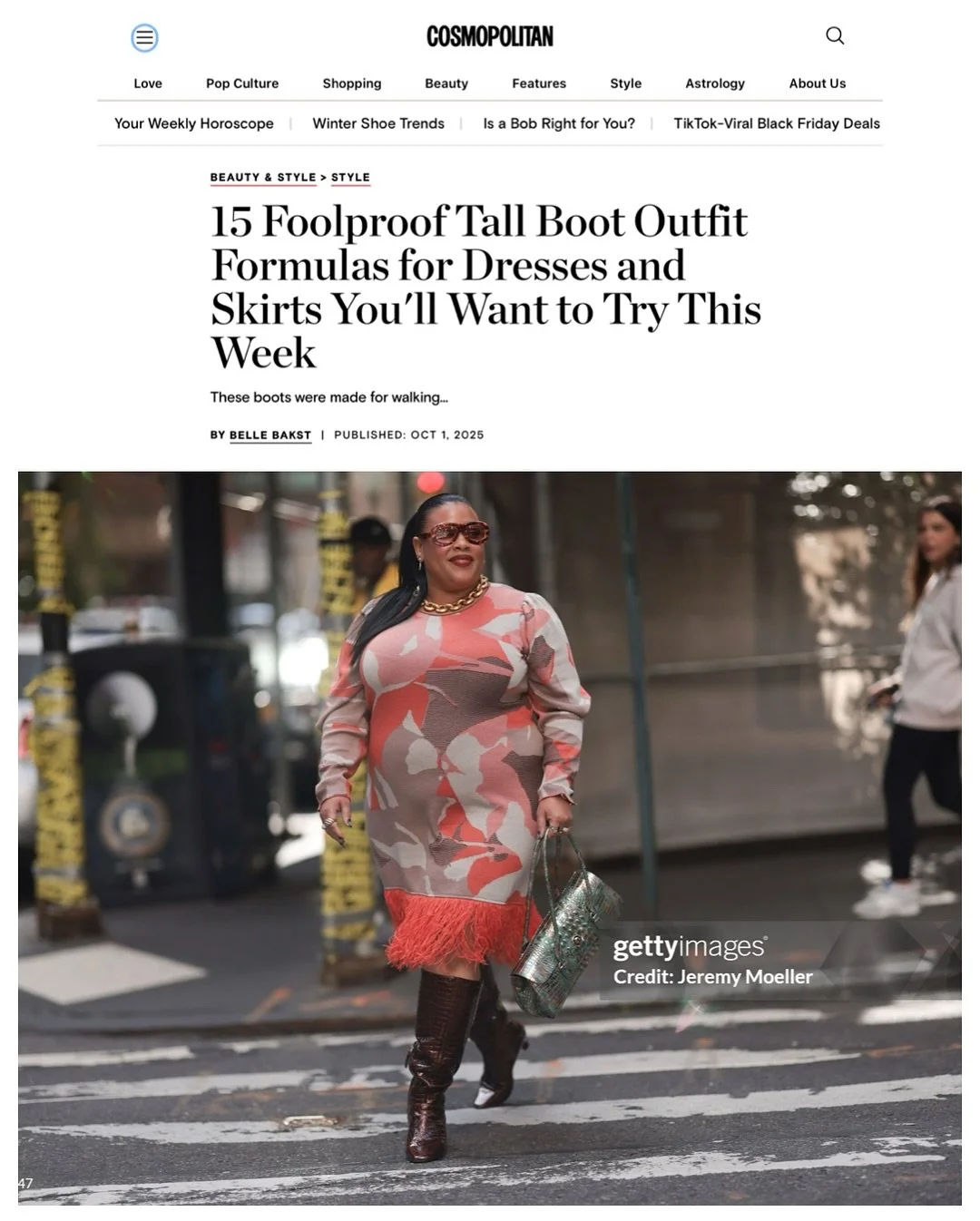 Thanks for the feature @cosmopolitan x @littlefashionstylist 
&ldquo;15 Foolproof Tall Boot Outfit Formulas for Dresses and Skirts You&rsquo;ll Want to Try This Week&rdquo;
These boots were made for walking...
📸 @jeremy.moeller 

#fallfashiontrends 