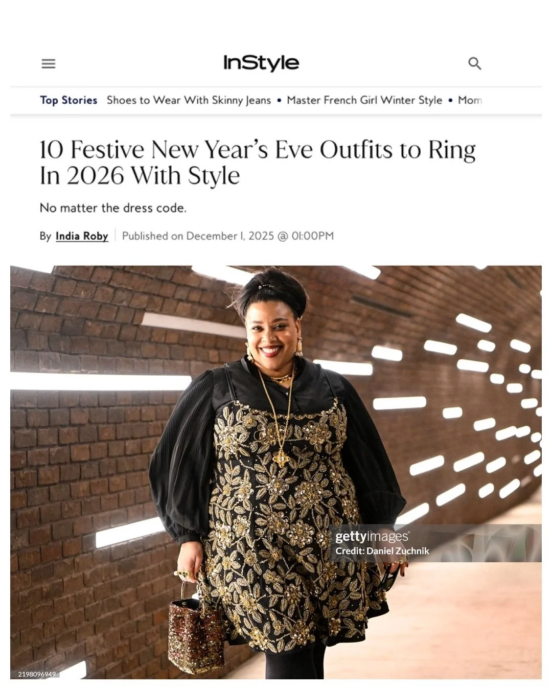 10 Festive New Year&rsquo;s Eve Outfits to Ring In 2026 With Style

No matter the dress code.

By India Roby @indiajde x @instylemagazine 

https://www.instyle.com/new-years-eve-outfit-formulas-2026-11859302

📸 @daniel_edward_photography 

 &bull;	N