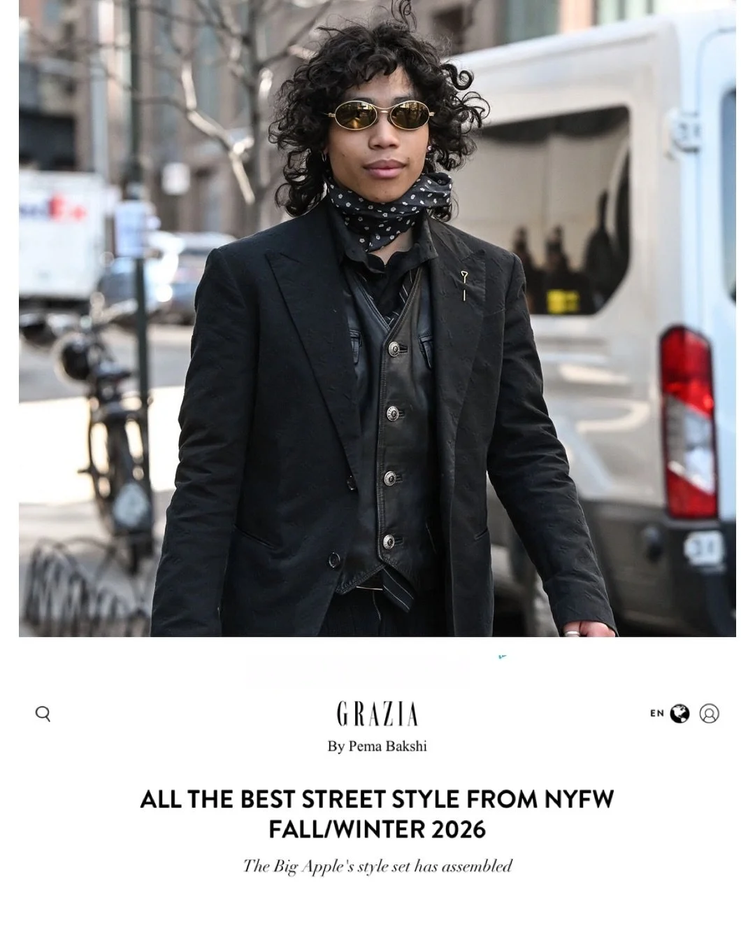 Thanks for the feature @grazia
&ldquo; ALL THE BEST STREET STYLE FROM NYFW FALL/WINTER 2026&rdquo; 

The Big Apple&rsquo;s style set has assembled

By Pema Bakshi
📸 @daniel_edward_photography 

 https://graziamagazine.com/articles/nyfw-street-style-