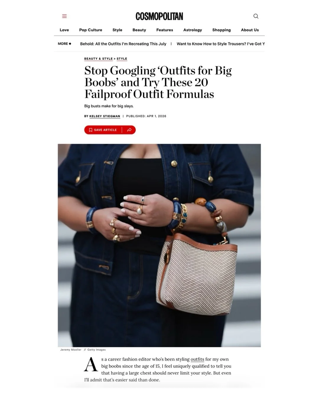 Stop Googling &lsquo;Outfits for Big Boobs&rsquo; and Try These 20 Failproof Outfit Formulas
Big busts make for big slays.

Thanks for featuring these 3 looks @cosmopolitan x @klstieg KELSEY STIEGMAN✨

Thank you @wacoalamerica for always keeping me l