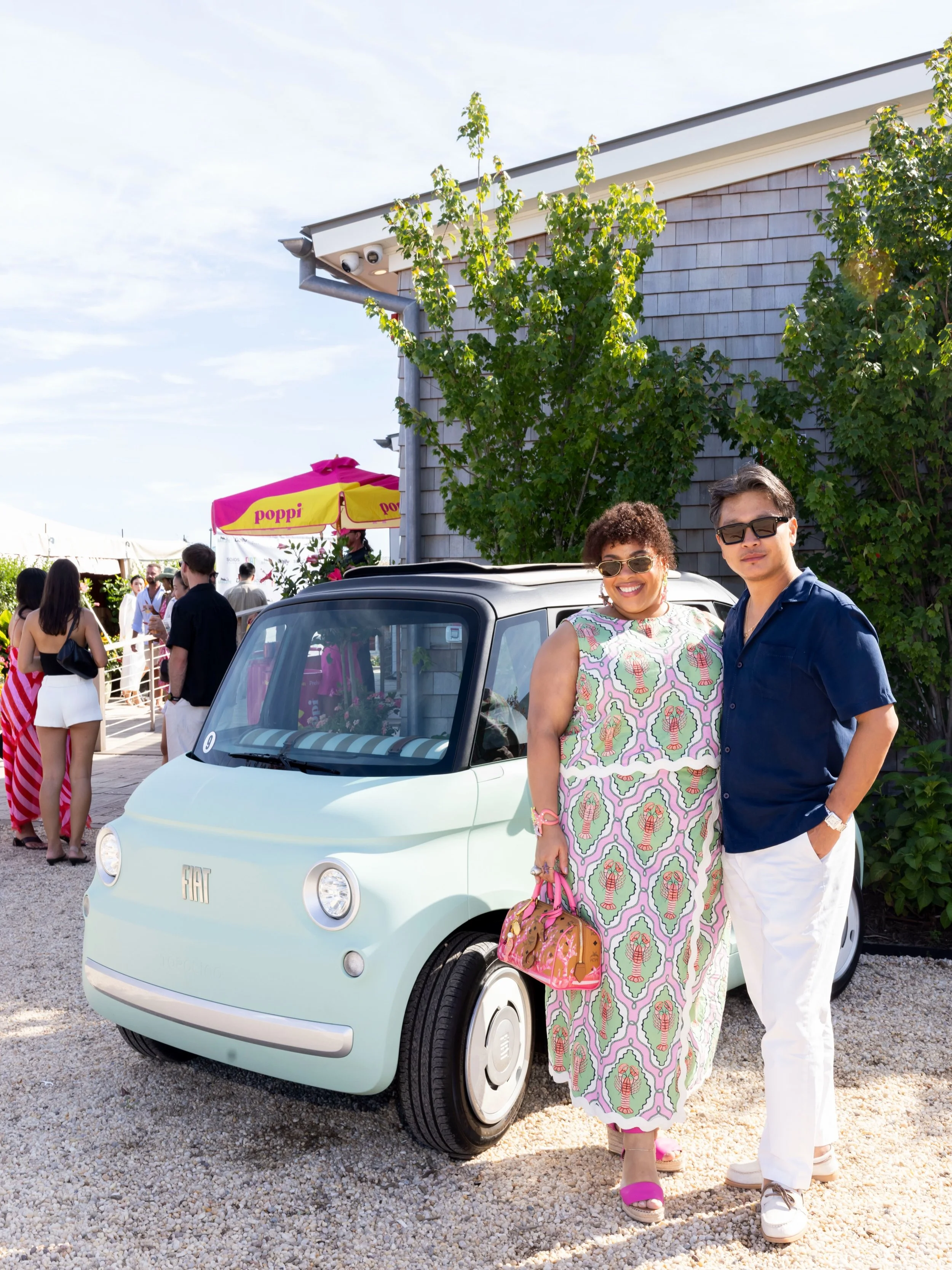 The entire family was obsessed with the @fiatusa Topolino! 🤍 The moment we spotted it at @dailyfrontrow party at Montauk hotspot Barlume, we couldn&rsquo;t stop talking about it. Tiny, chic, playful and basically made for summer by the sea. Now the 