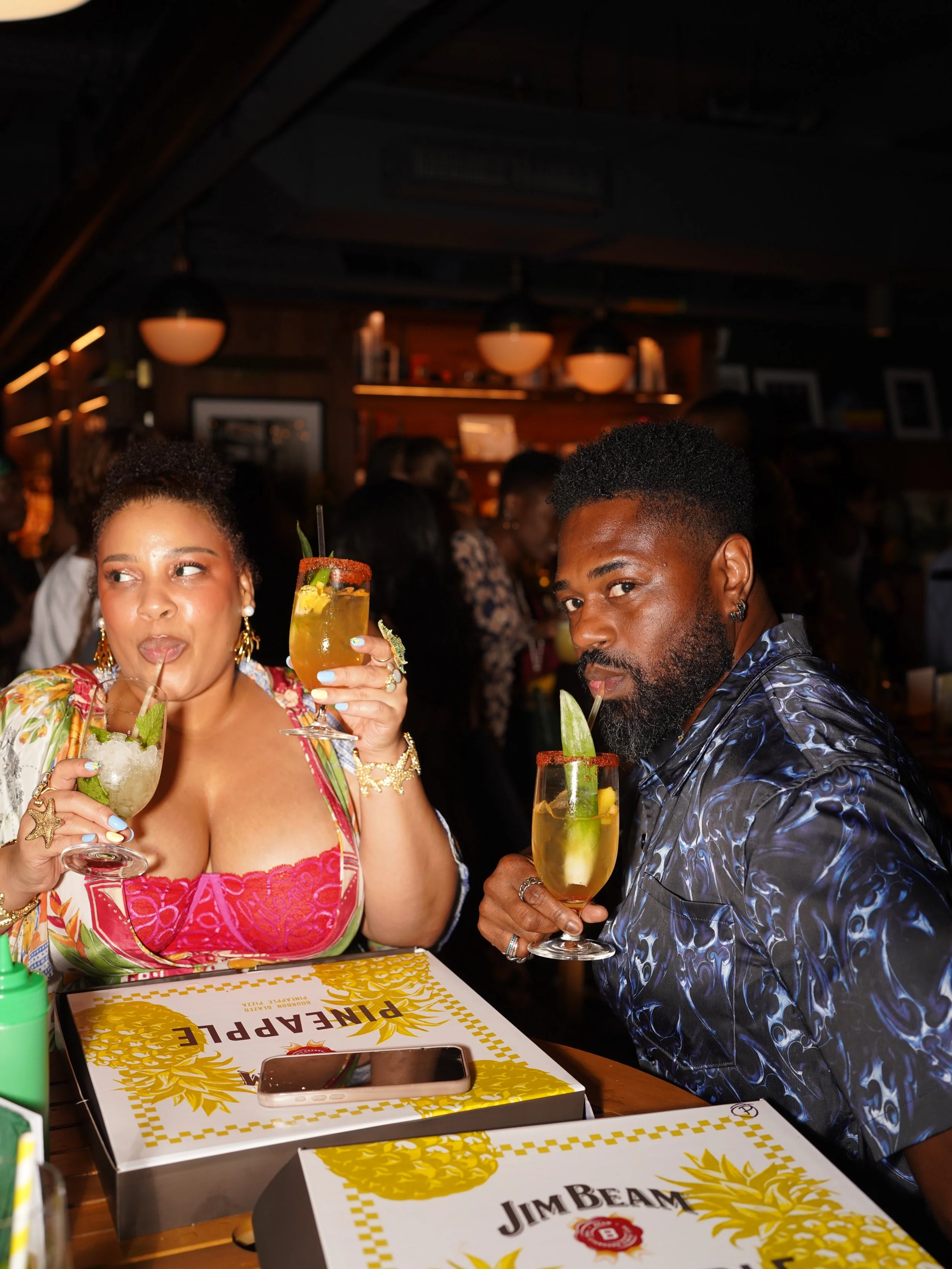 Brooklyn, but make it tropical. 🍍✨🥃

@jimbeamofficial took over the Brooklyn  and we definitely brought the party. Pineapple cocktails flowing, incredible music, delicious bites from @finipatiobar and, of course, the Jim Beam Pineapple Hot Honey Wh