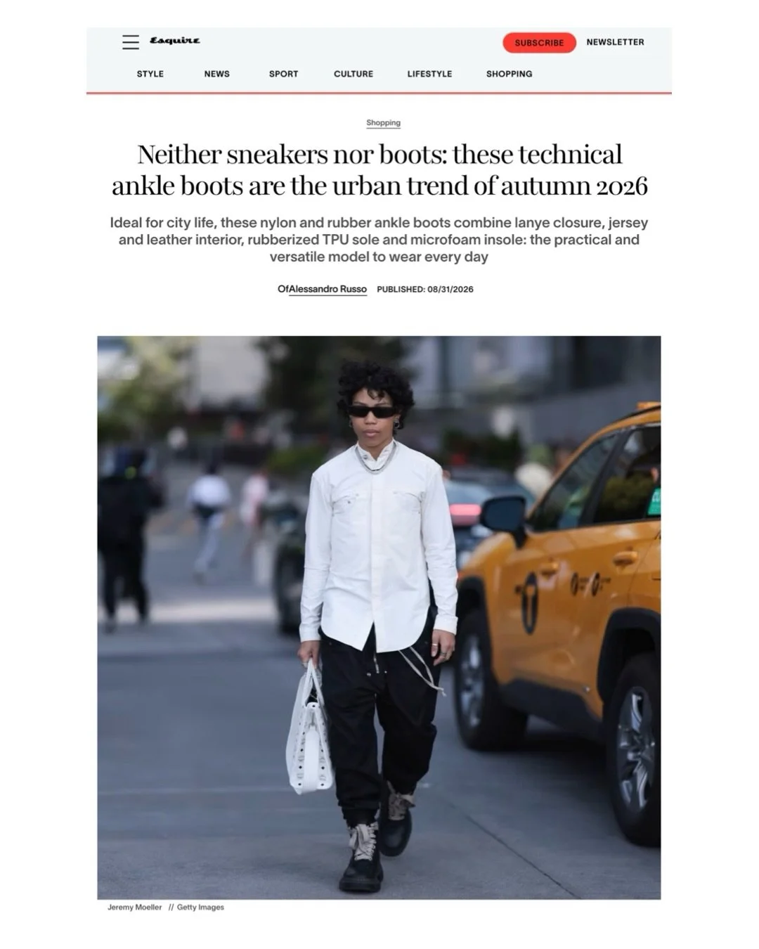 Neither sneakers nor boots: these technical ankle boots are the urban trend of autumn 2026 @esquire

Ideal for city life, these nylon and rubber ankle boots combine lanye closure, jersey and leather interior, rubberized TPU sole and microfoam insole: