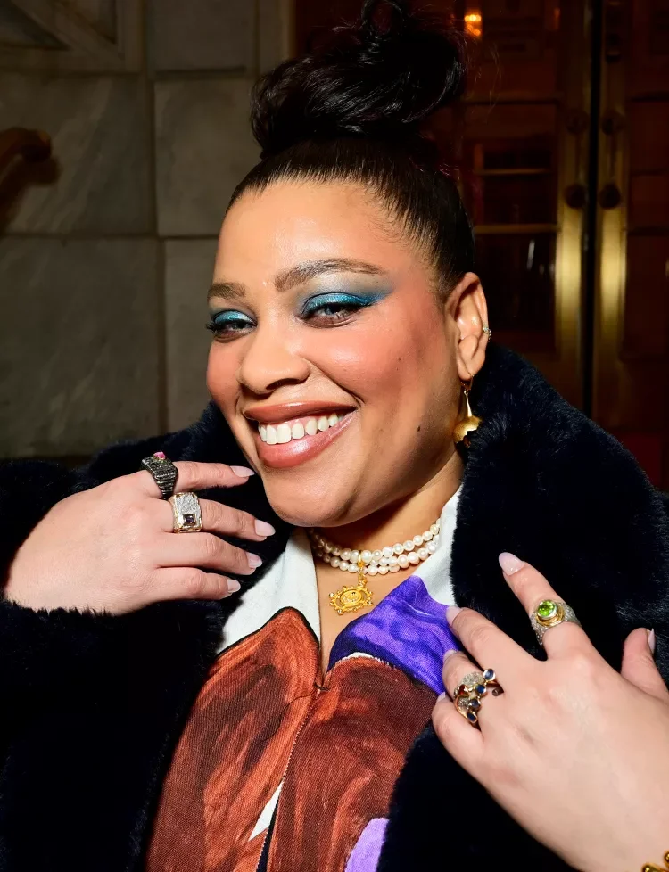 Greivy at New York Fashion Week front row featured on InStyle.com showcasing bold beauty look for Fall 2024.