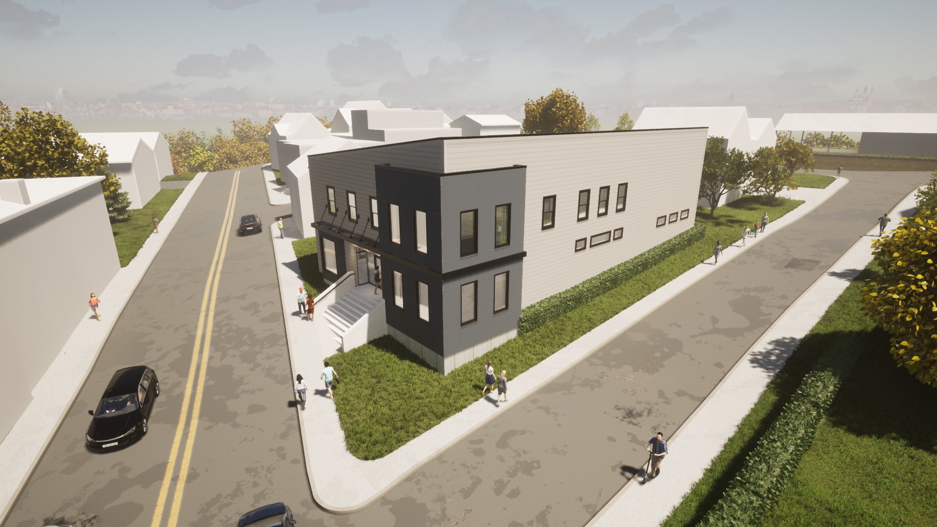 The New Lea's Floral Shop Designed by Architect David Stumpf_Located Along 5th Ave in East McKeesport PA_Exterior Rendering (4) Arial.jpg