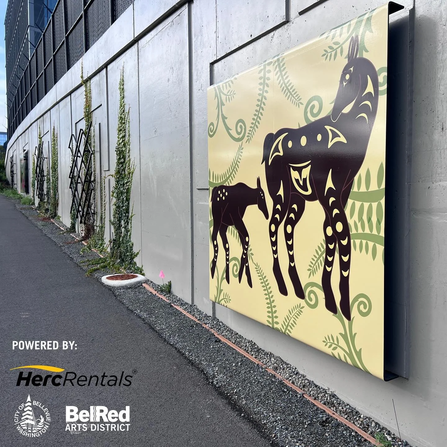 Celebrate the arts TOMORROW at 11:00 AM in the BelRed Arts District! Powered by @herc_rentals, our celebratory ribbon-cutting ceremony will highlight @skyworld_woman&rsquo;s nine-panel art installation + you can expect coffee/pastries from @ckcbellev