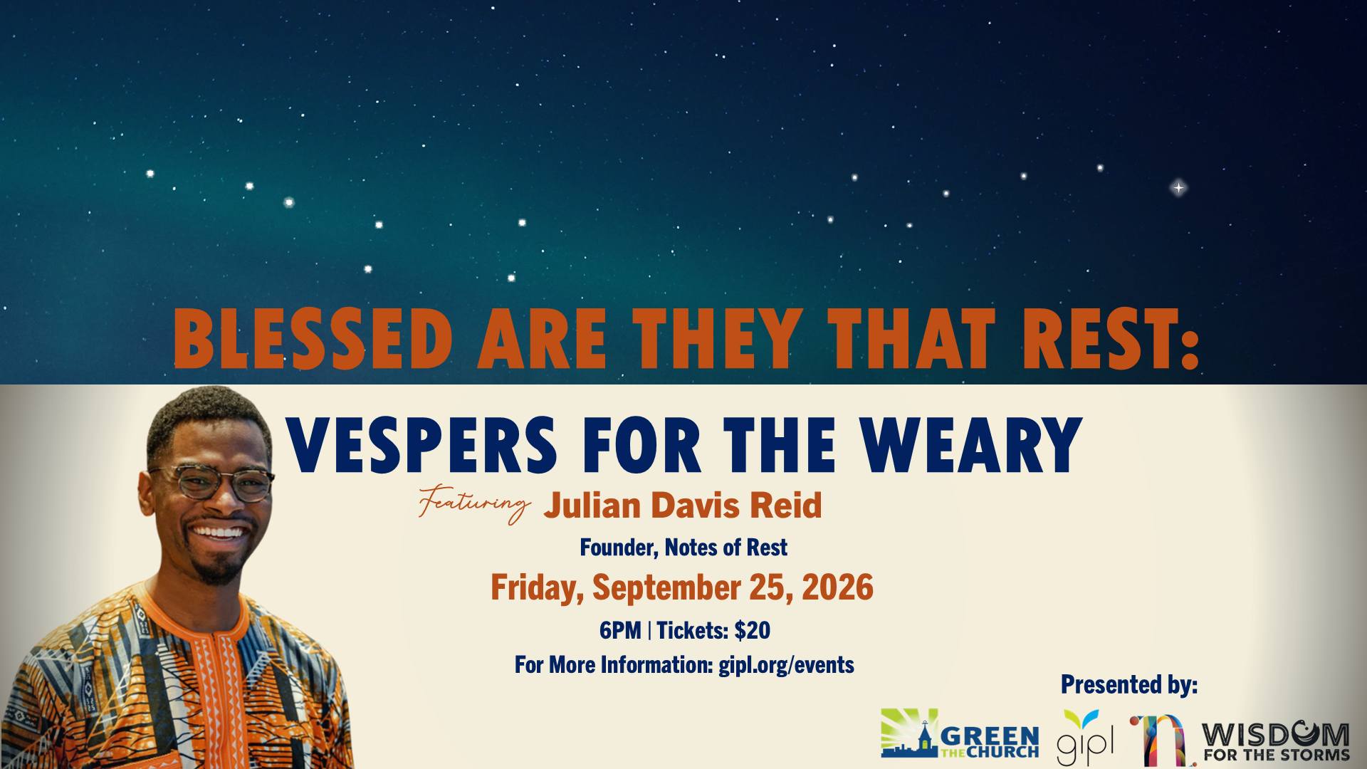 Blessed Are They That Rest: Vespers for the Weary