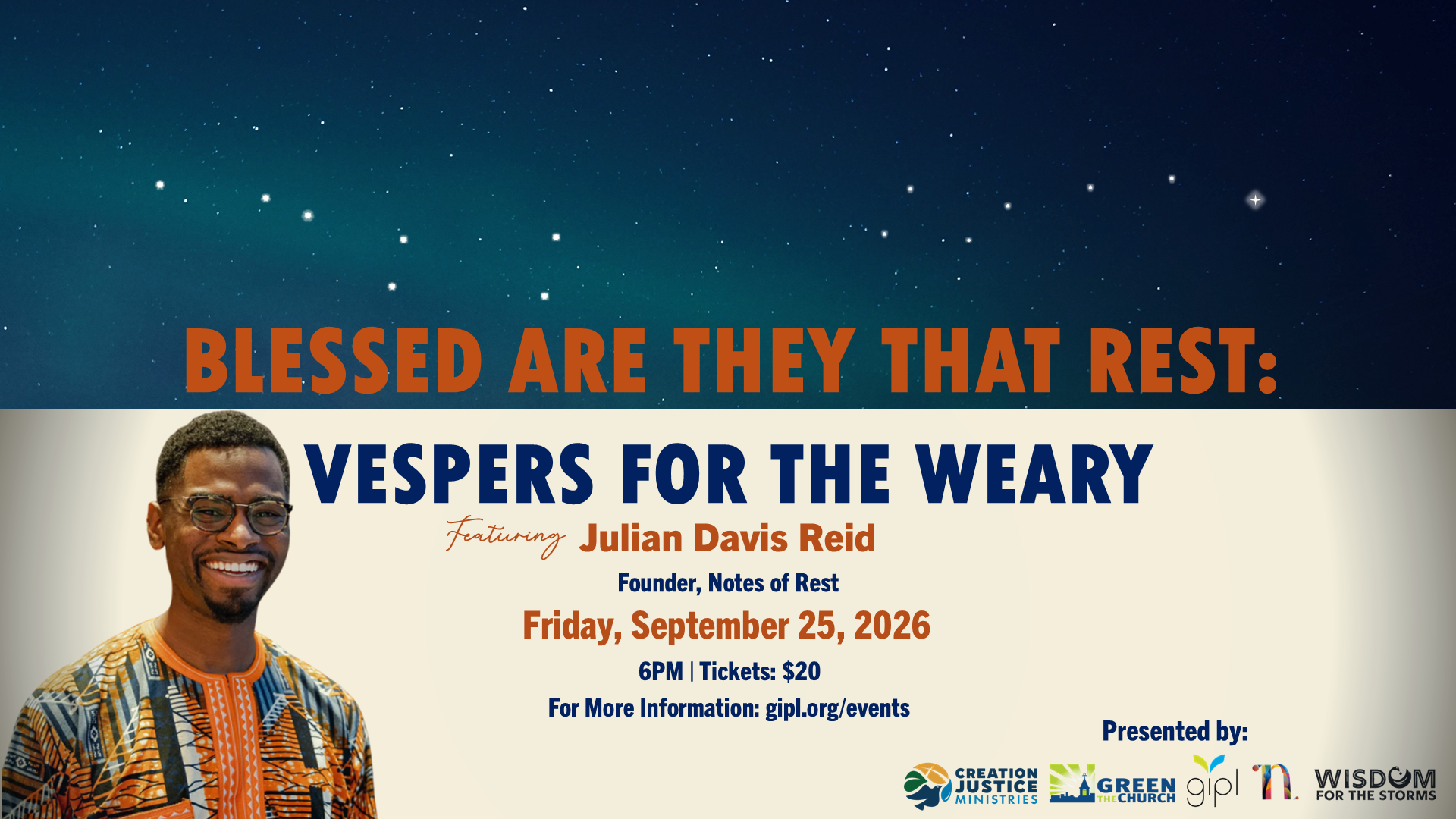 Blessed Are They That Rest: Vespers for the Weary