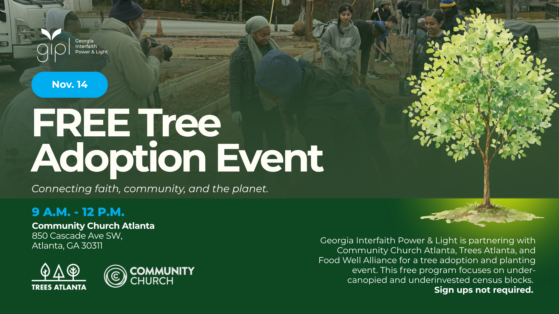 Tree Adoption at Community Church Atlanta