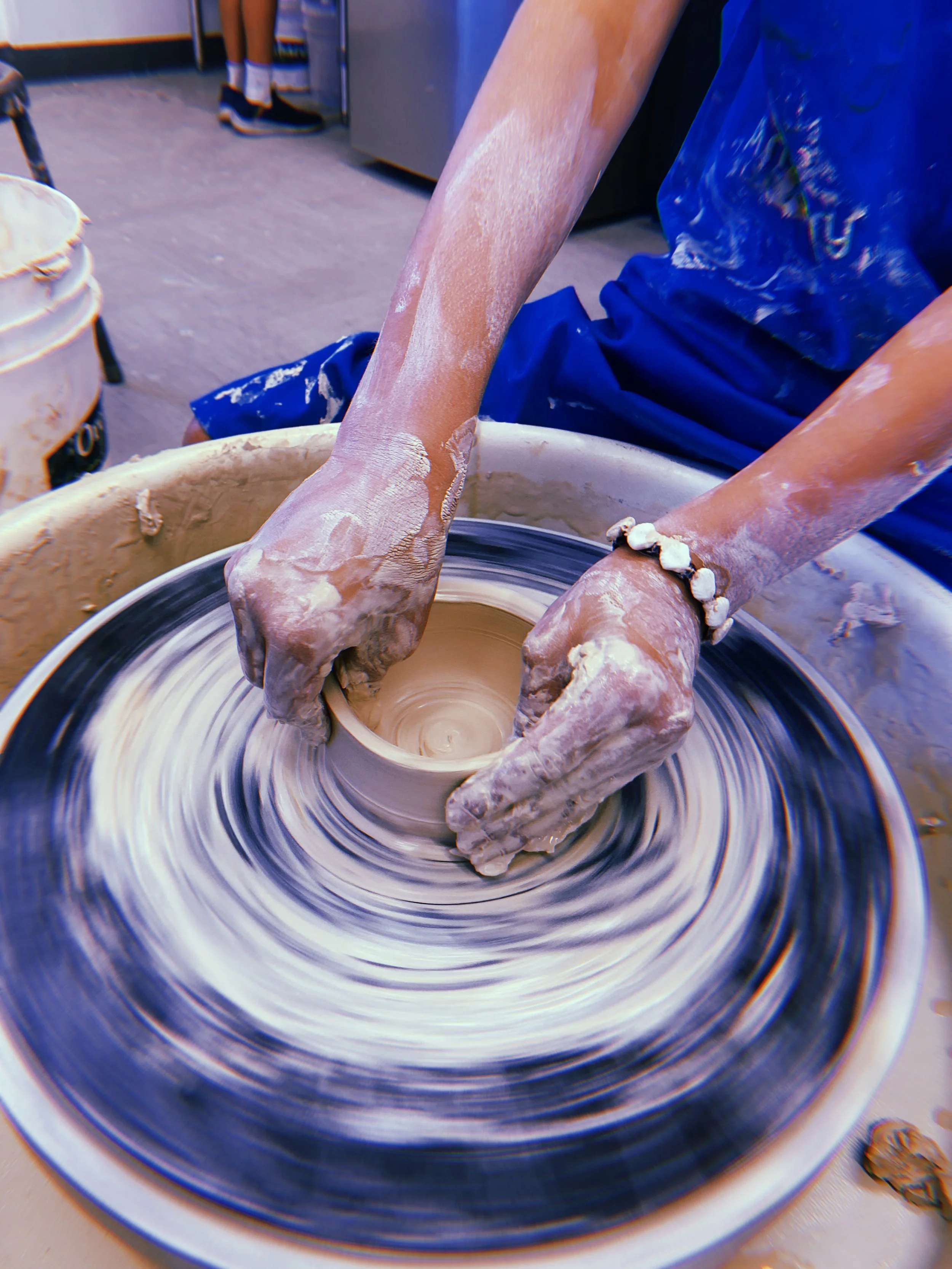Ceramics: Intro to Wheel Throwing for Kids: Ages 7-12 (In-person)