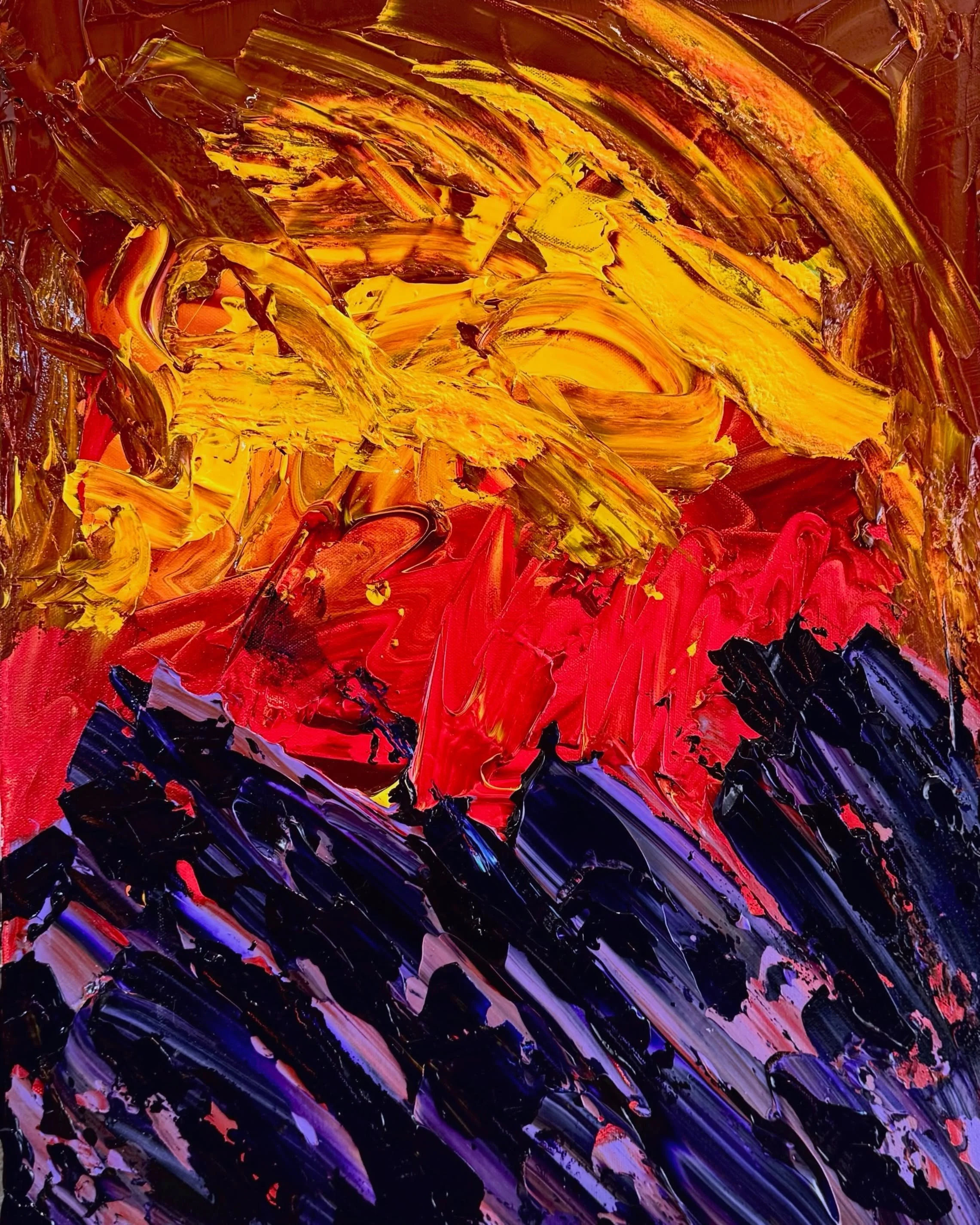 🟡 Student Work Spotlight 🔦
🖼️ New from @susanveerman 

#paintingclass #abstractexpressionist