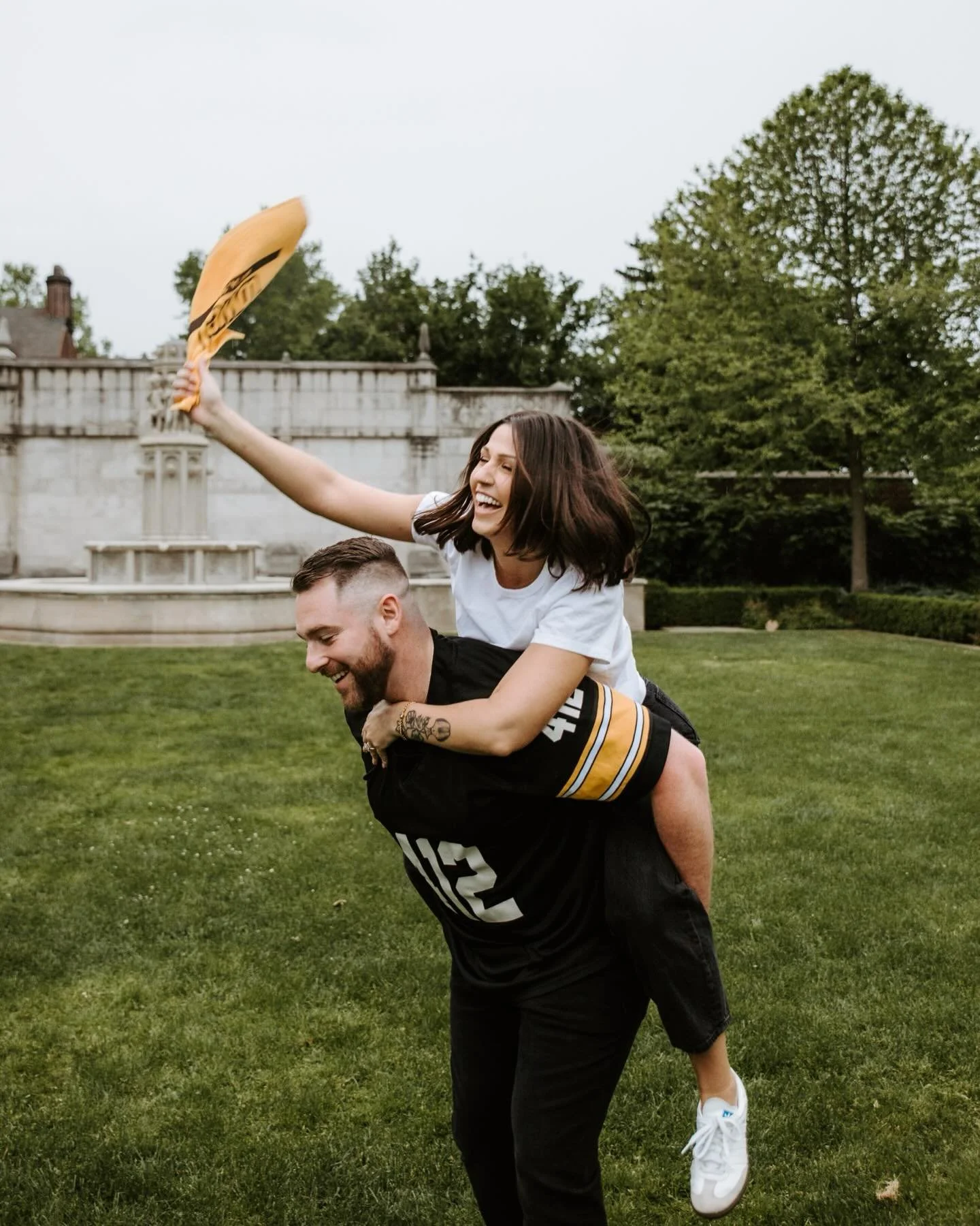 I heard the NFL Draft is in the Burgh 💛🖤 Rooney is very excited for his parents to tie the knot next month!