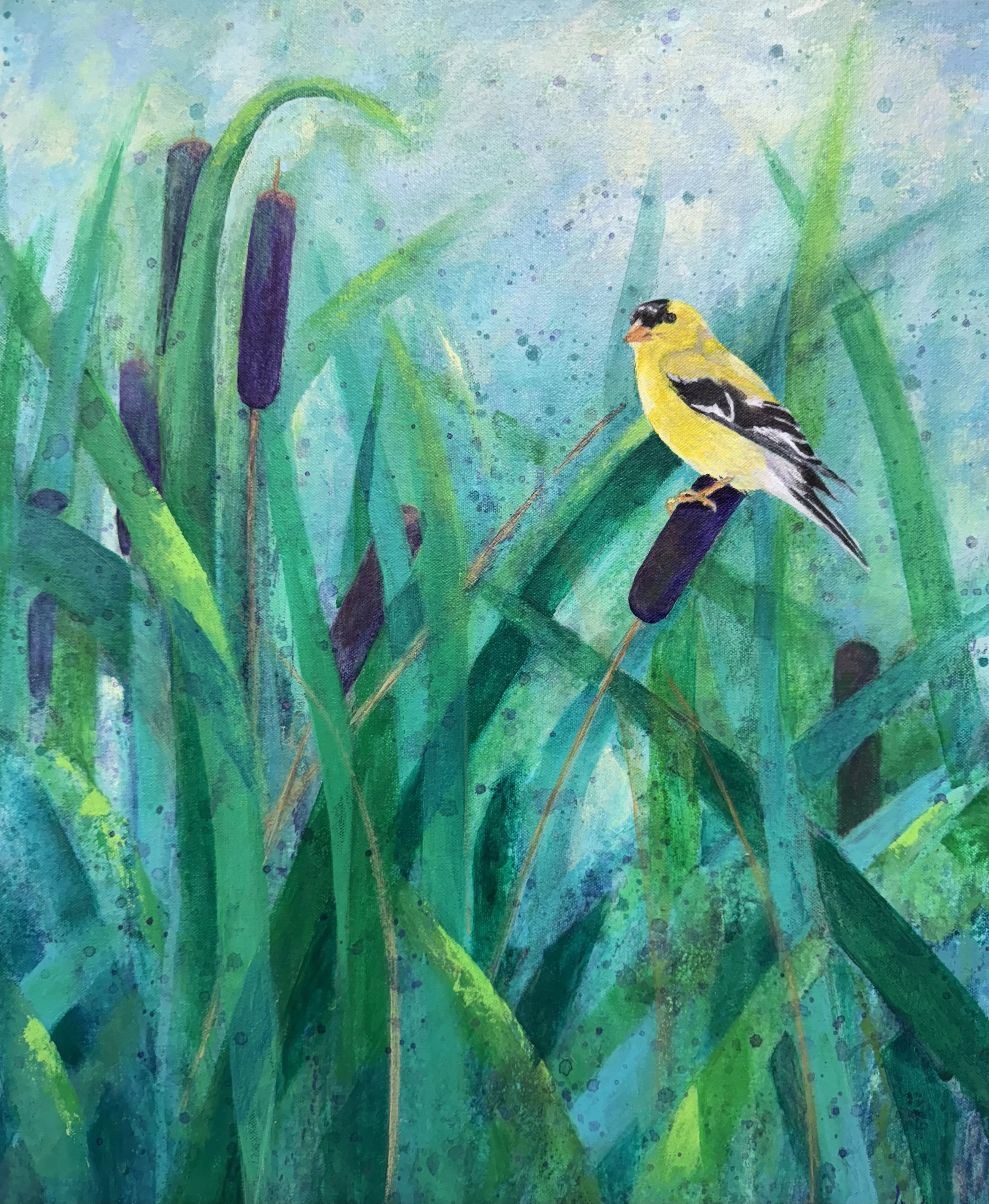 Honorable Mention: Verdant Marsh, Acrylic by Leigh Williams