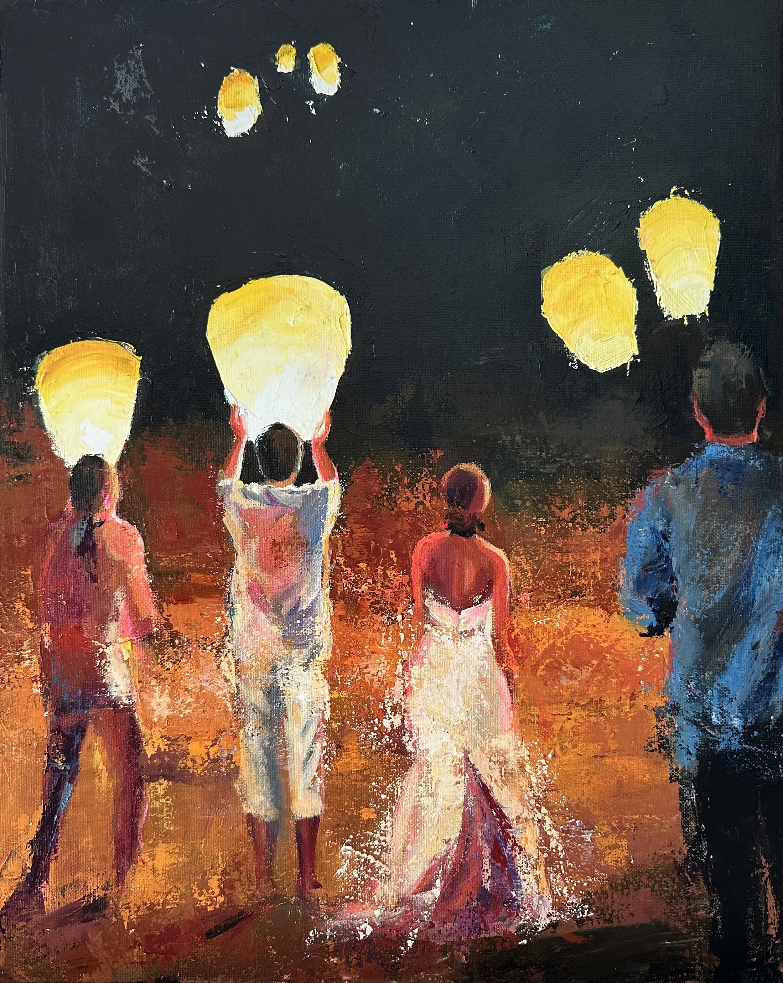 Honorable Mention: Summer Celebration, Acrylic by Angela Lubinecky