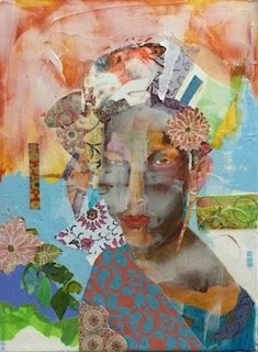 Honorable Mention: Gullah Woman, Mixed media by Jude Robinson