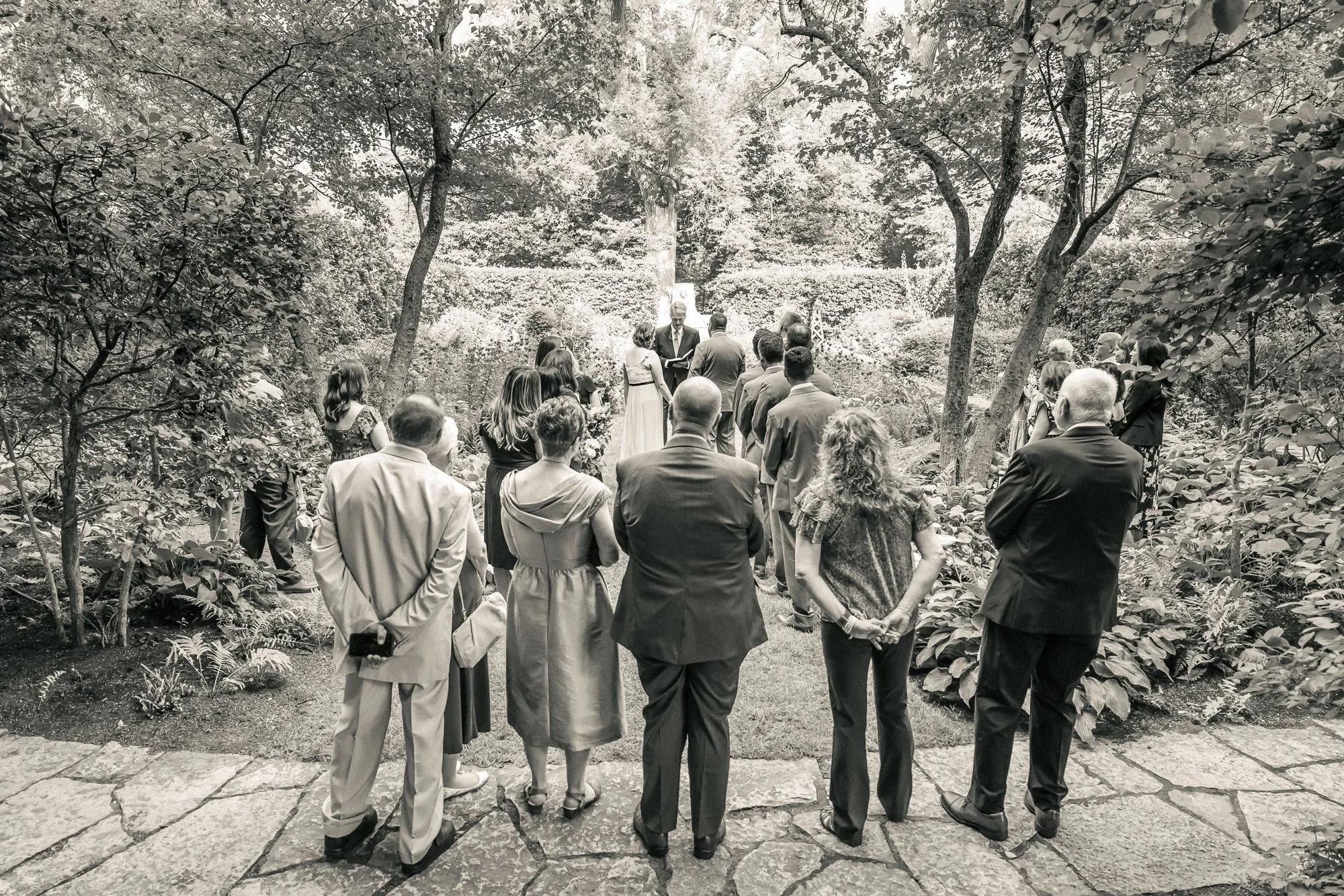 An intimate wedding in Northwestern’s secret Shakespeare Garden
