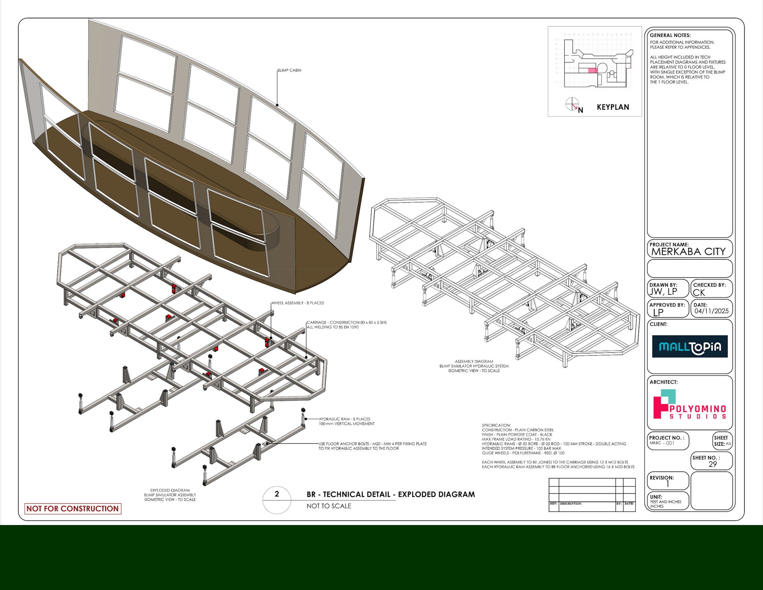 Ride System Exploded Diagram, Blimp Room