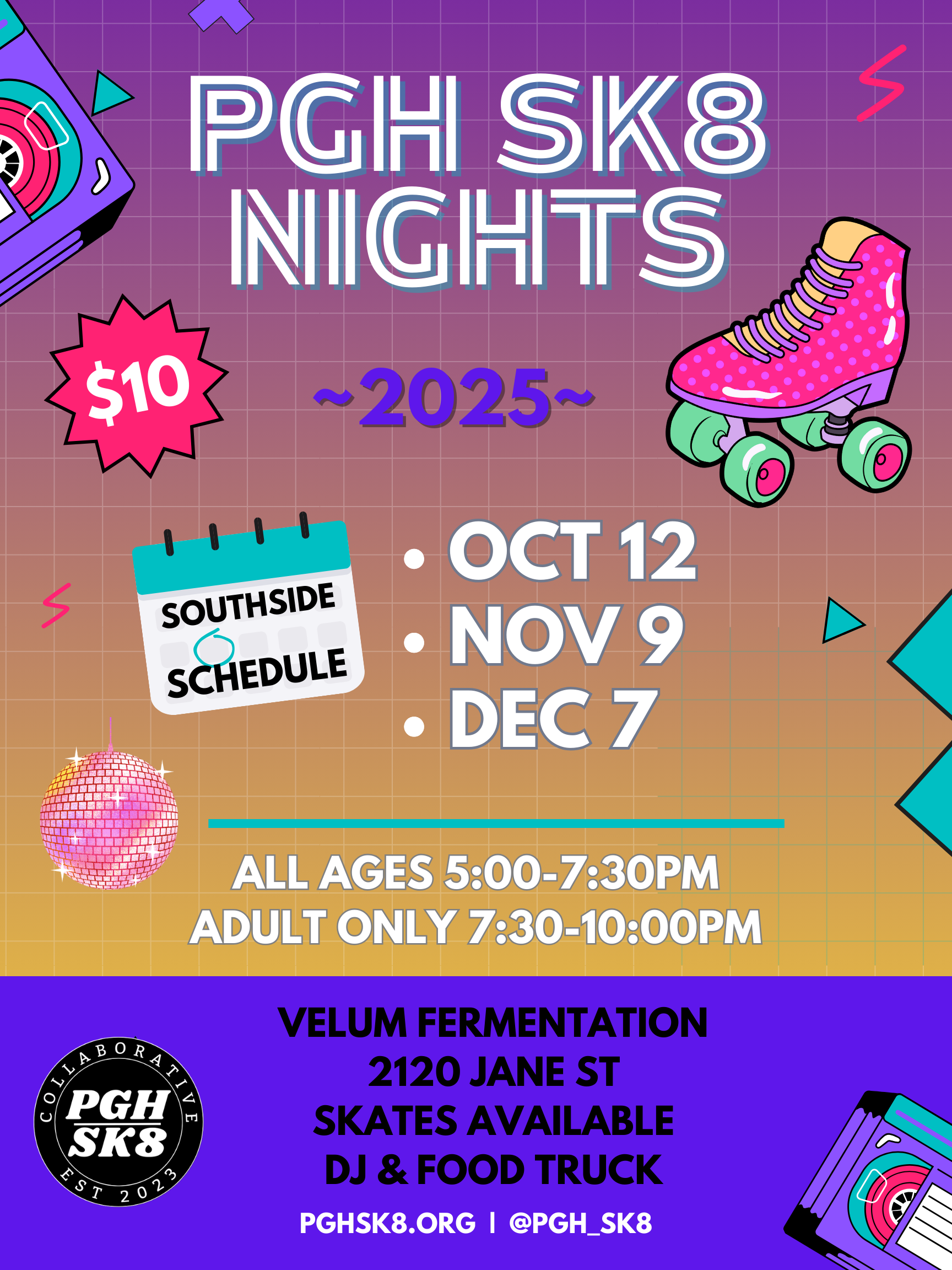 PGH SK8 Night @ Velum - All Ages Session